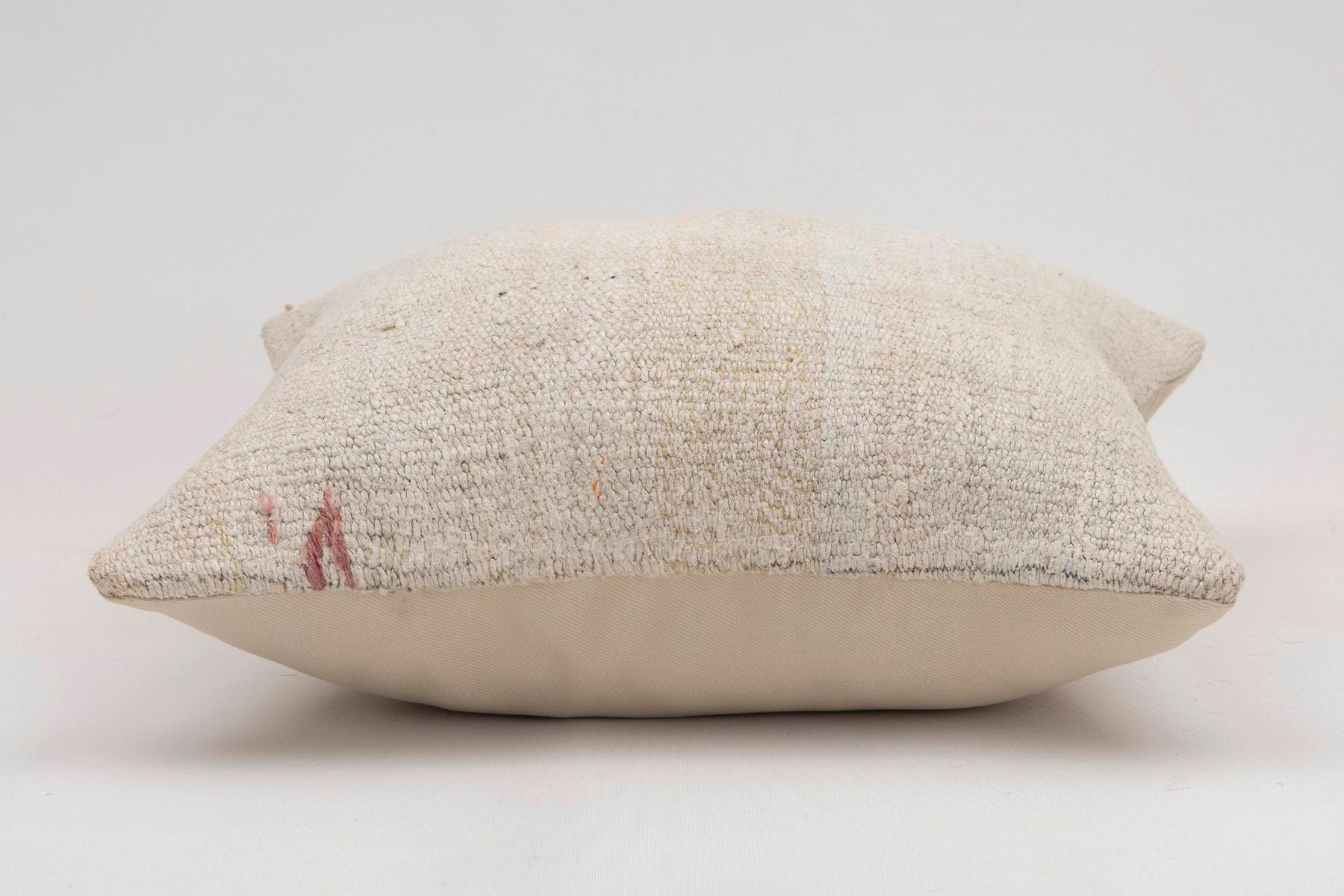 16x16 inches (40x40 cm) Kilim Pillow | KILIM WHOLESALE - Vintage Handmade Pillows - Vintage Handmade Kilim Rugs - It is 100% wool. Artistic and historical rugs. Old handwoven rugs. - Online hand woven rugs and kilim cushions sales. Shipping to a