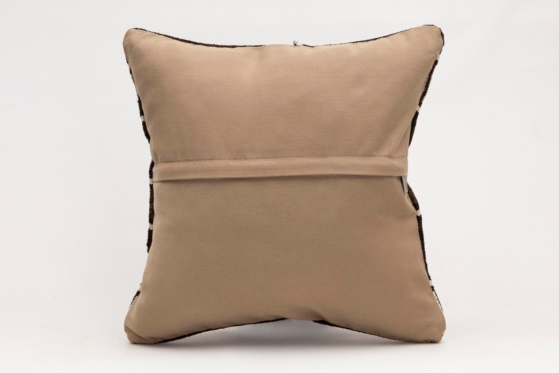 16x16 inches (40x40 cm) Kilim Pillow | KILIM WHOLESALE - Vintage Handmade Pillows - Vintage Handmade Kilim Rugs - It is 100% wool. Artistic and historical rugs. Old handwoven rugs. - Online hand woven rugs and kilim cushions sales. Shipping to a