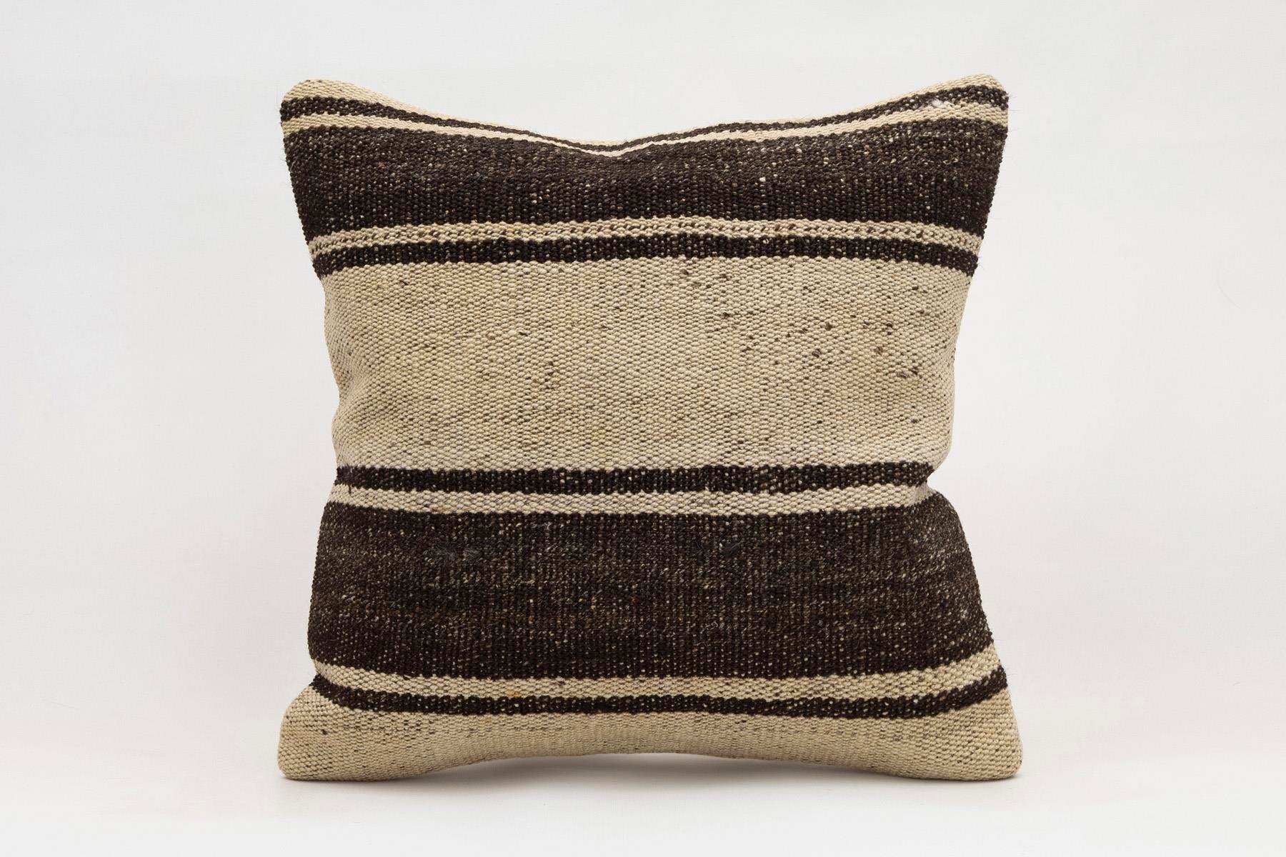 16x16 inches (40x40 cm) Kilim Pillow | KILIM WHOLESALE - Vintage Handmade Pillows - Vintage Handmade Kilim Rugs - It is 100% wool. Artistic and historical rugs. Old handwoven rugs. - Online hand woven rugs and kilim cushions sales. Shipping to a