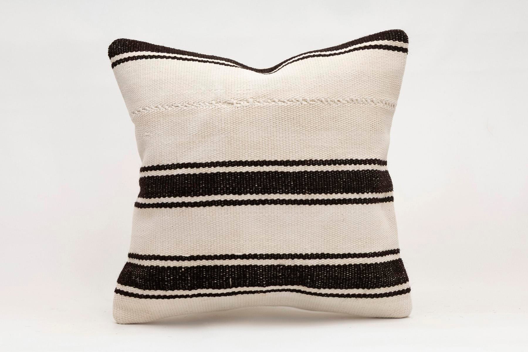 16x16 inches (40x40 cm) Kilim Pillow | KILIM WHOLESALE - Vintage Handmade Pillows - Vintage Handmade Kilim Rugs - It is 100% wool. Artistic and historical rugs. Old handwoven rugs. - Online hand woven rugs and kilim cushions sales. Shipping to a