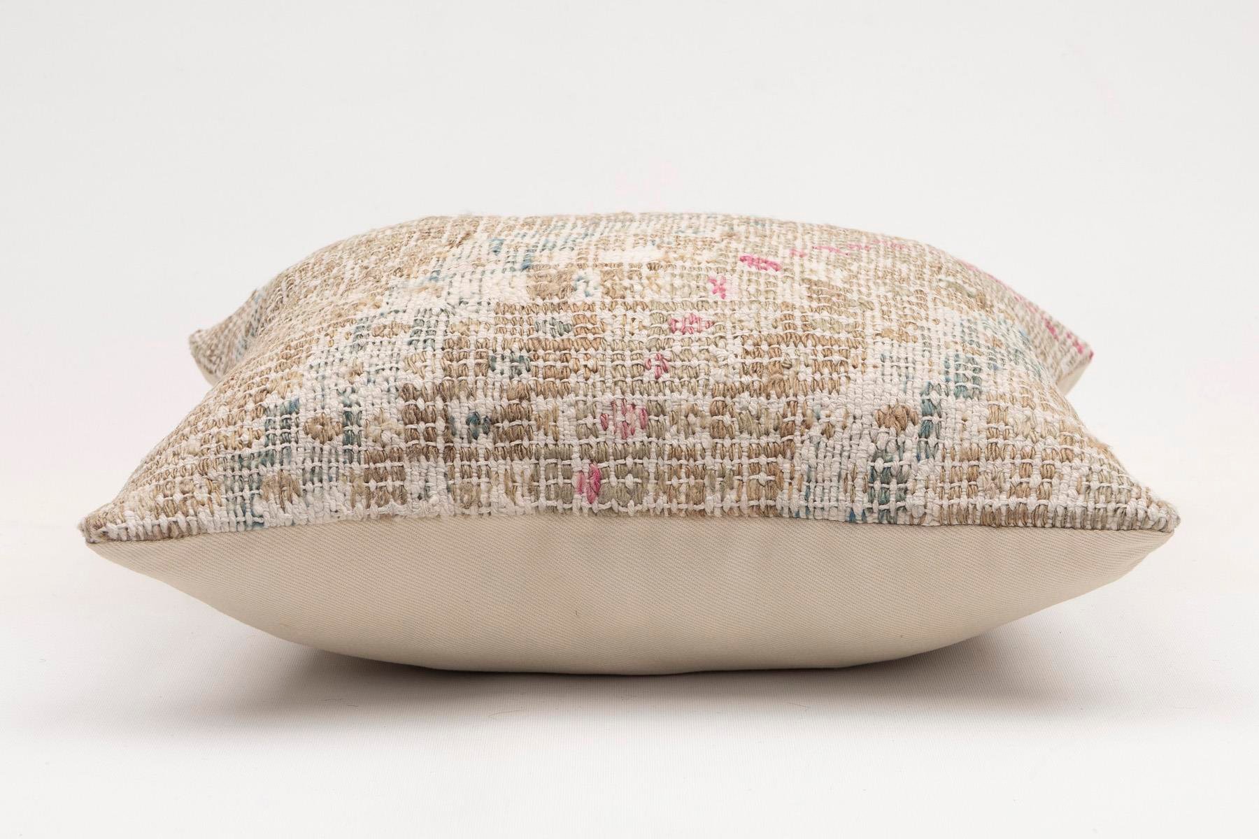 16x16 inches (40x40 cm) Kilim Pillow | KILIM WHOLESALE - Vintage Handmade Pillows - Vintage Handmade Kilim Rugs - It is 100% wool. Artistic and historical rugs. Old handwoven rugs. - Online hand woven rugs and kilim cushions sales. Shipping to a