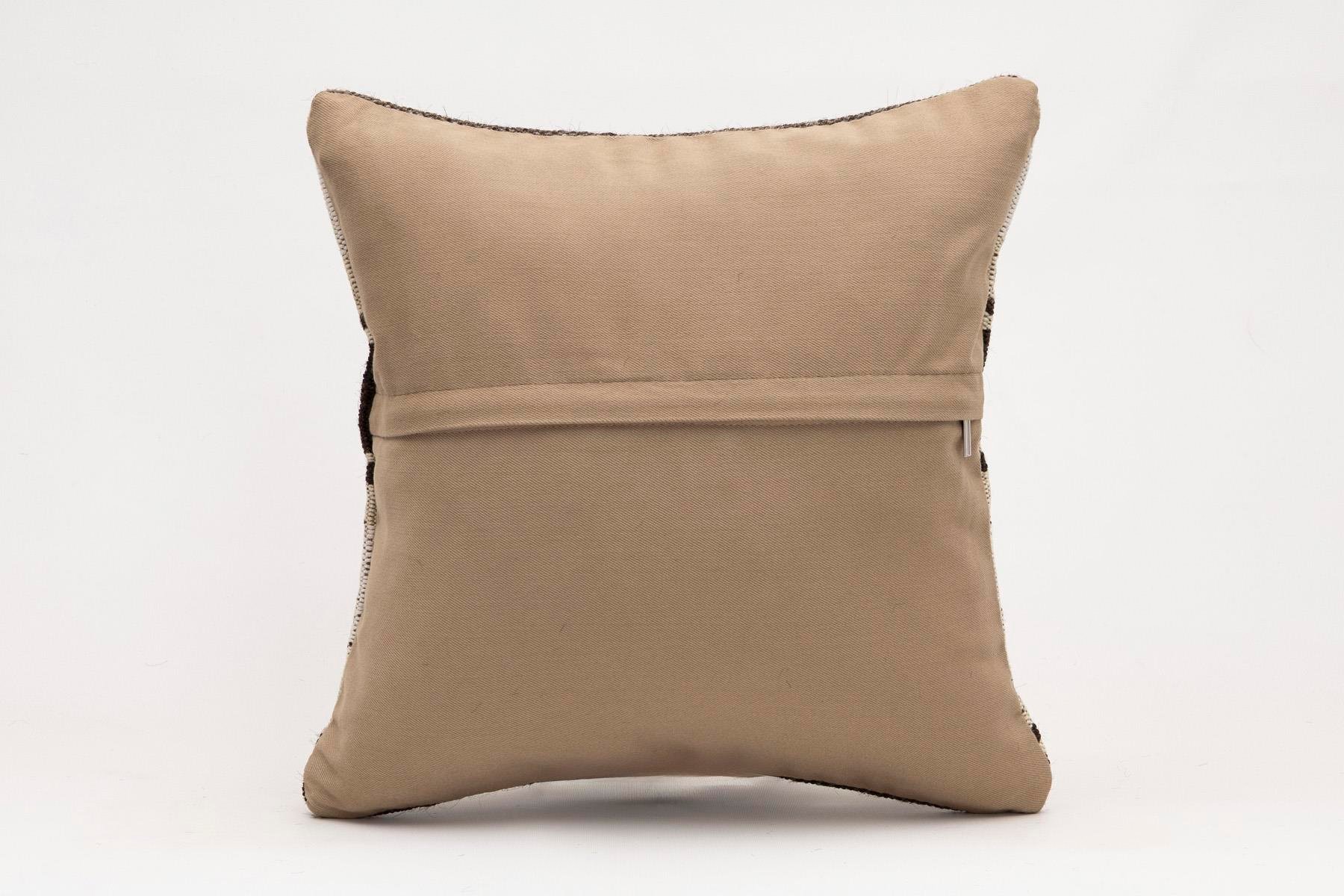 16x16 inches (40x40 cm) Kilim Pillow | KILIM WHOLESALE - Vintage Handmade Pillows - Vintage Handmade Kilim Rugs - It is 100% wool. Artistic and historical rugs. Old handwoven rugs. - Online hand woven rugs and kilim cushions sales. Shipping to a