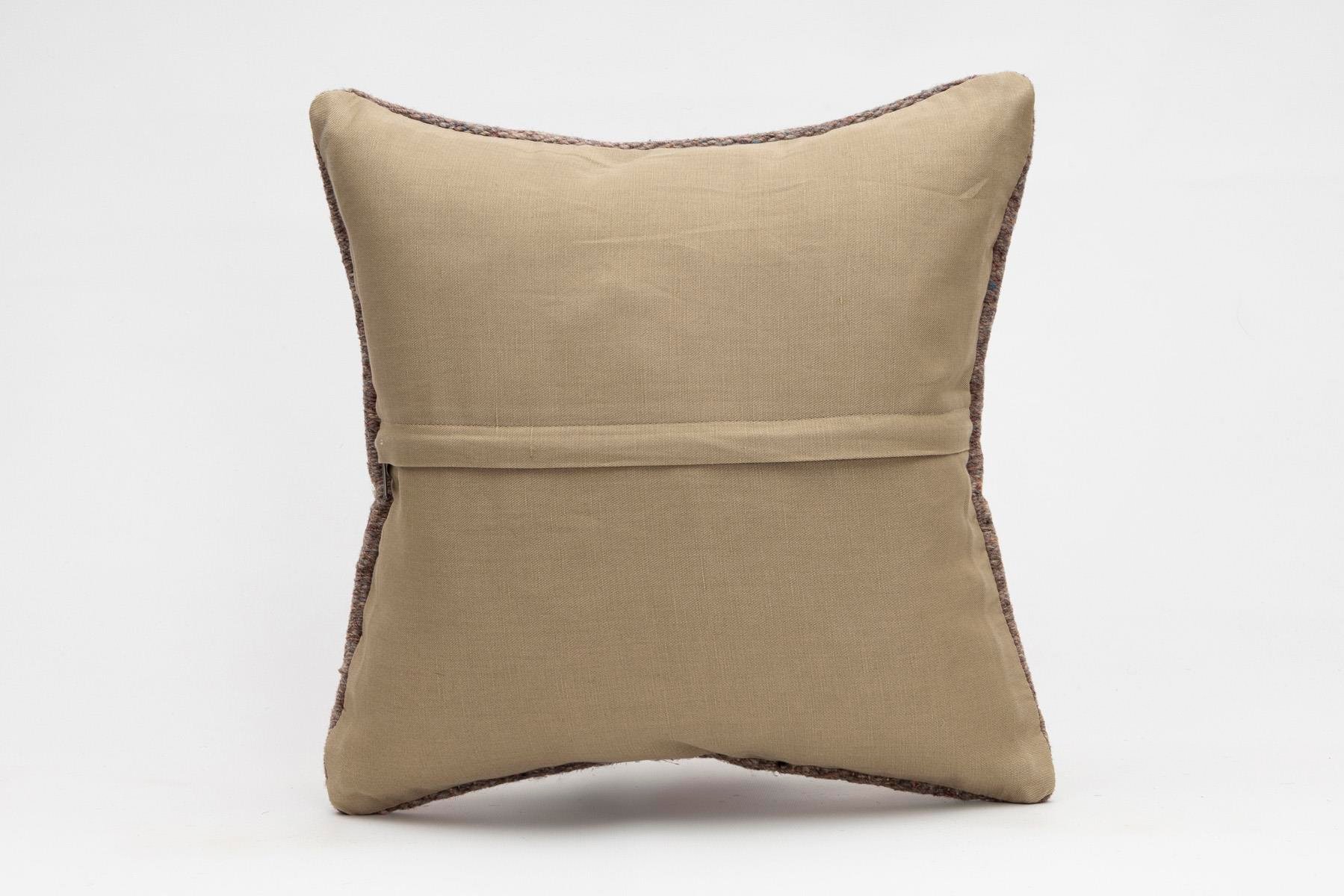 16x16 inches (40x40 cm) Kilim Pillow | KILIM WHOLESALE - Vintage Handmade Pillows - Vintage Handmade Kilim Rugs - It is 100% wool. Artistic and historical rugs. Old handwoven rugs. - Online hand woven rugs and kilim cushions sales. Shipping to a