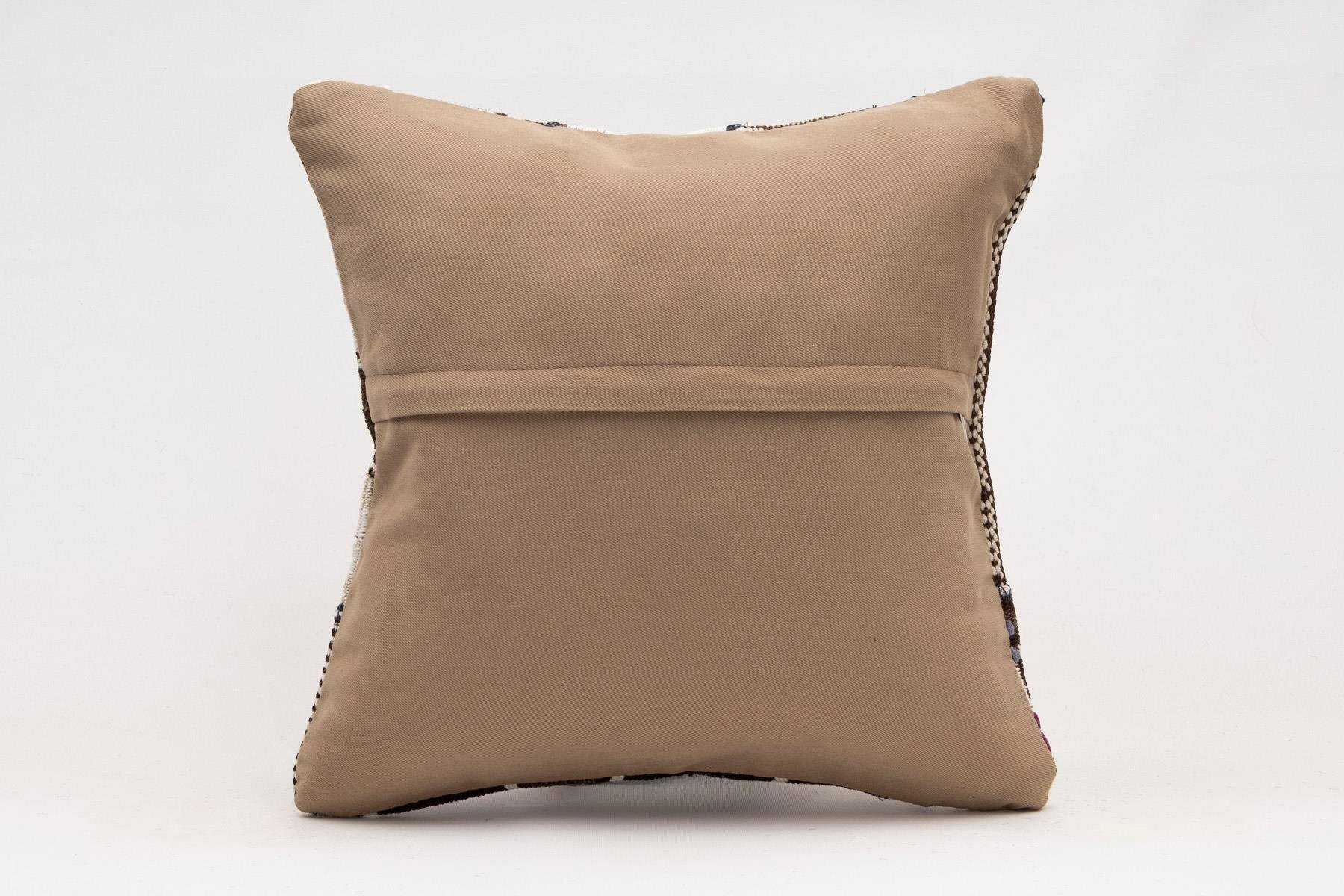 16x16 inches (40x40 cm) Kilim Pillow | KILIM WHOLESALE - Vintage Handmade Pillows - Vintage Handmade Kilim Rugs - It is 100% wool. Artistic and historical rugs. Old handwoven rugs. - Online hand woven rugs and kilim cushions sales. Shipping to a