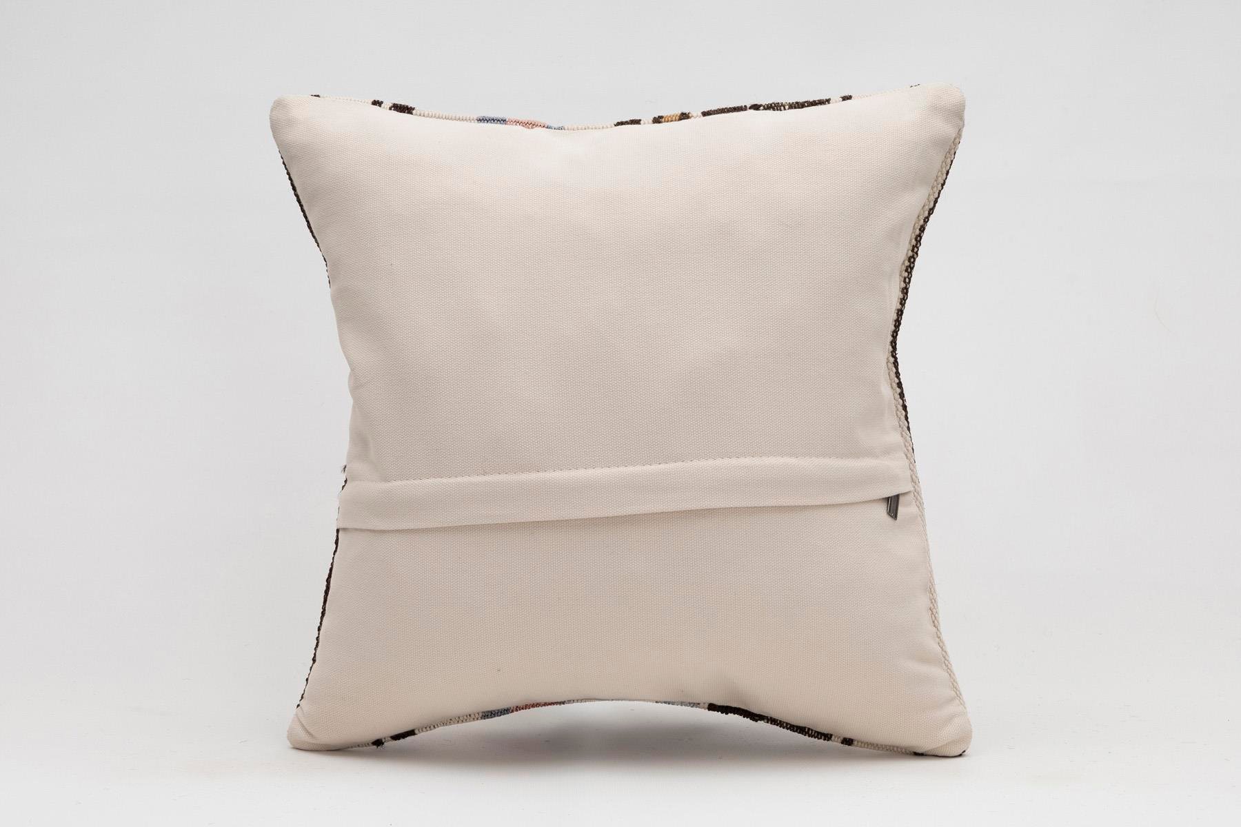 16x16 inches (40x40 cm) Kilim Pillow | KILIM WHOLESALE - Vintage Handmade Pillows - Vintage Handmade Kilim Rugs - It is 100% wool. Artistic and historical rugs. Old handwoven rugs. - Online hand woven rugs and kilim cushions sales. Shipping to a