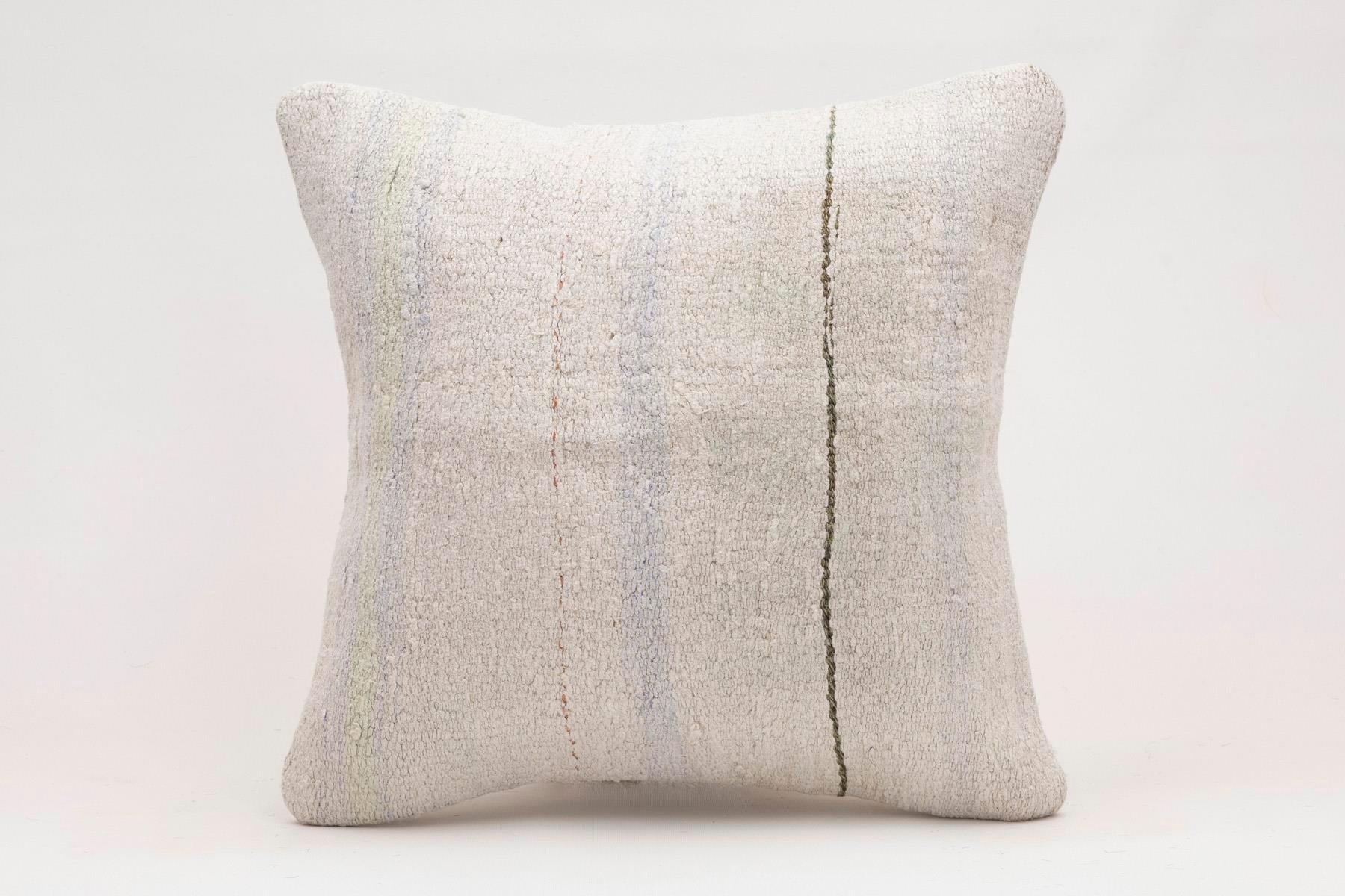 16x16 inches (40x40 cm) Kilim Pillow | KILIM WHOLESALE - Vintage Handmade Pillows - Vintage Handmade Kilim Rugs - It is 100% wool. Artistic and historical rugs. Old handwoven rugs. - Online hand woven rugs and kilim cushions sales. Shipping to a