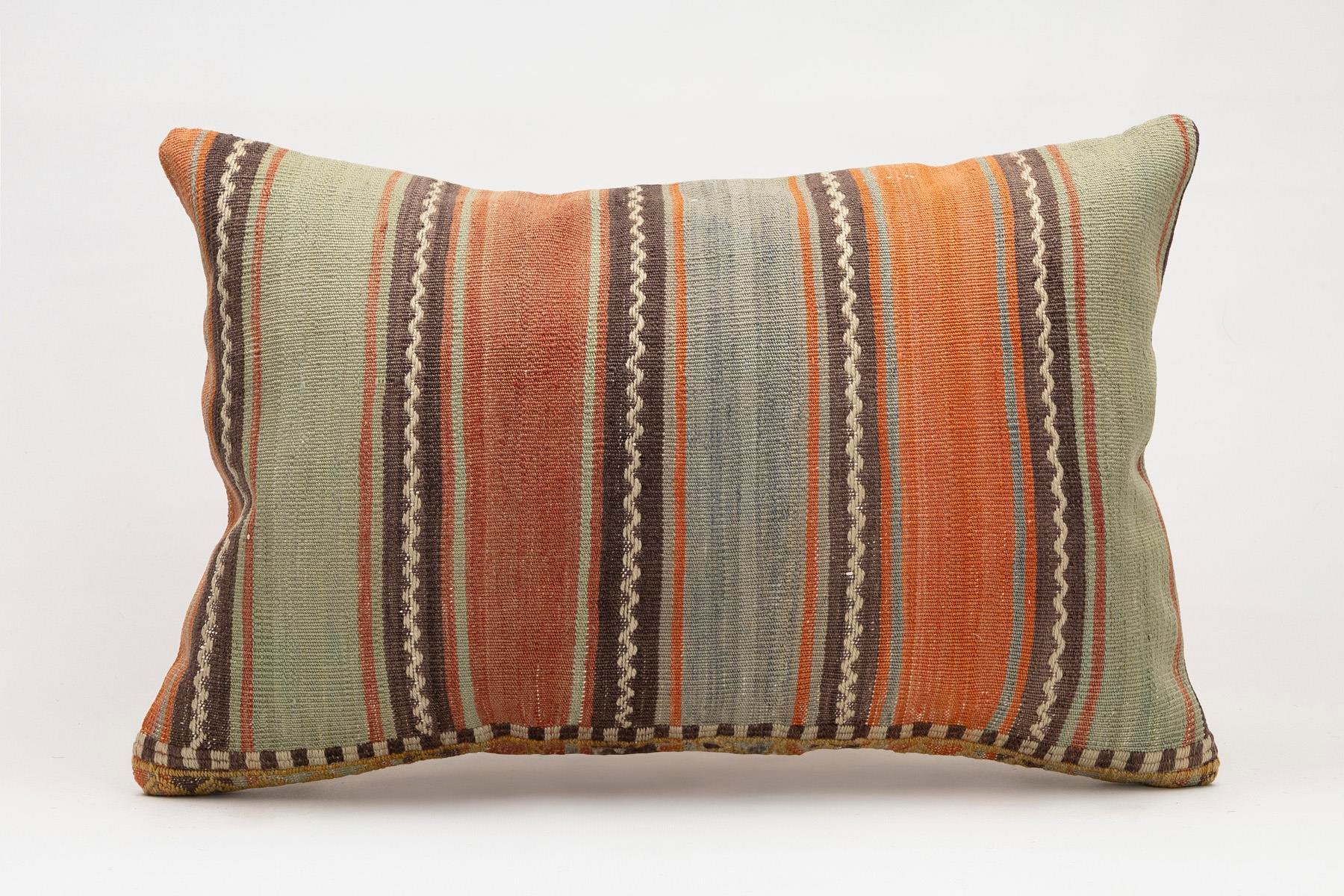 16x24 inches (40x60 cm) Kilim Pillow | KILIM WHOLESALE - Vintage Handmade Pillows - Vintage Handmade Kilim Rugs - It is 100% wool. Artistic and historical rugs. Old handwoven rugs. - Online hand woven rugs and kilim cushions sales. Shipping to a