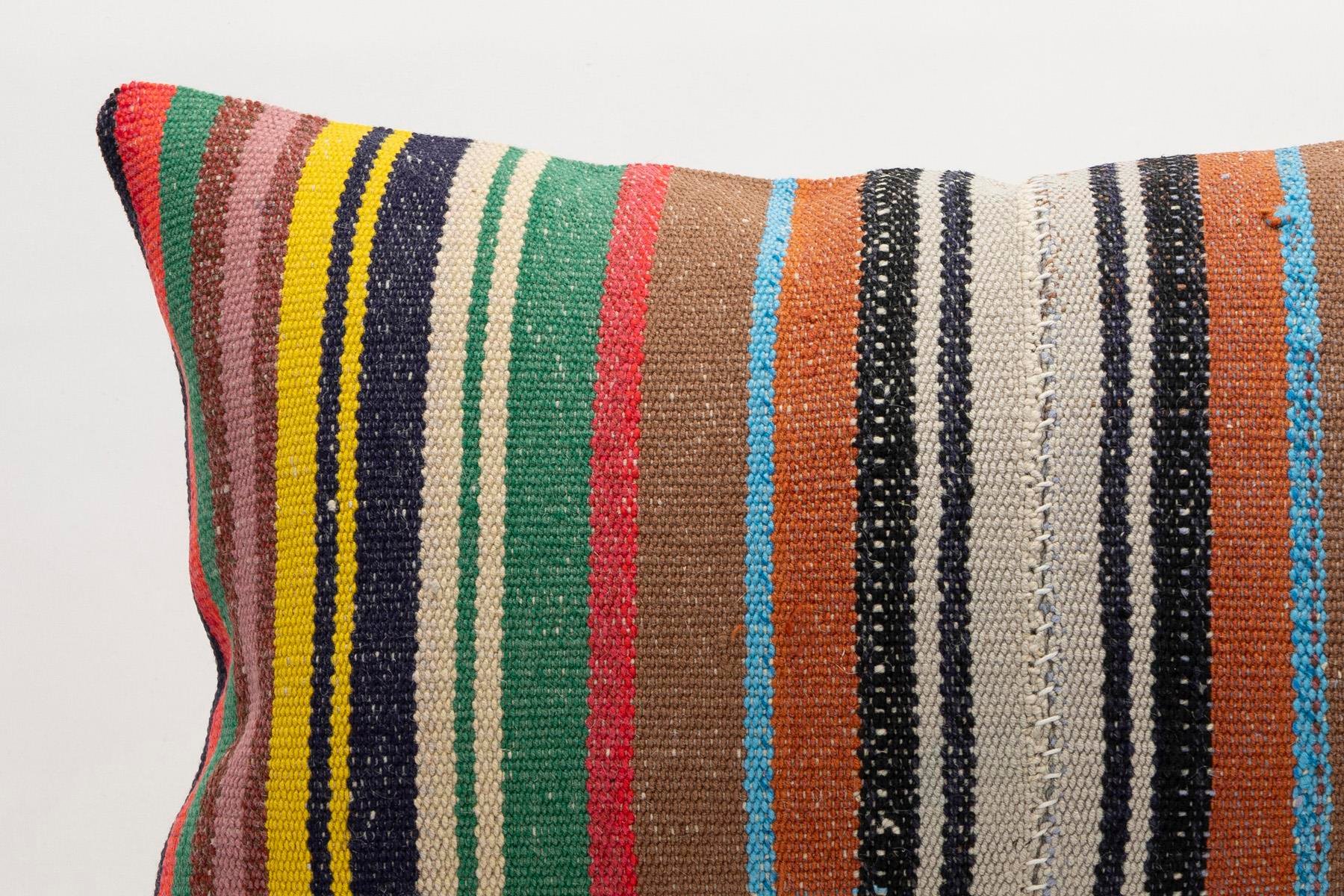 16x24 inches (40x60 cm) Kilim Pillow | KILIM WHOLESALE - Vintage Handmade Pillows - Vintage Handmade Kilim Rugs - It is 100% wool. Artistic and historical rugs. Old handwoven rugs. - Online hand woven rugs and kilim cushions sales. Shipping to a