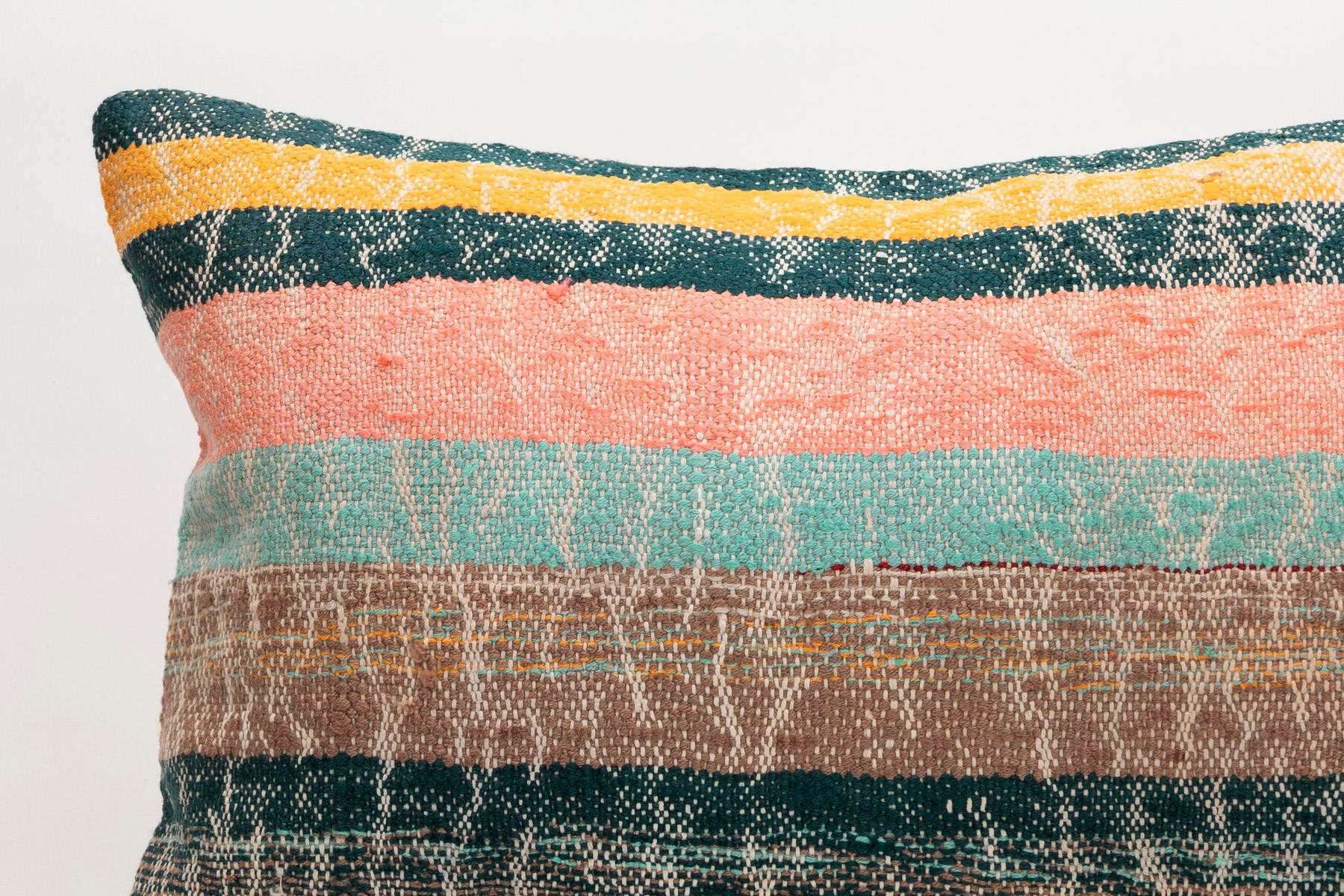 16x24 inches (40x60 cm) Kilim Pillow | KILIM WHOLESALE - Vintage Handmade Pillows - Vintage Handmade Kilim Rugs - It is 100% wool. Artistic and historical rugs. Old handwoven rugs. - Online hand woven rugs and kilim cushions sales. Shipping to a