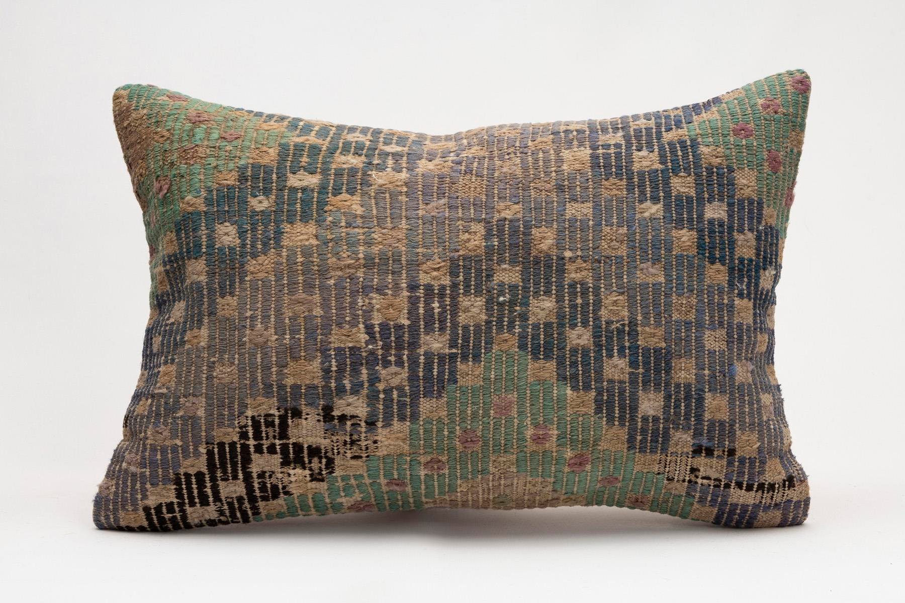 16x24 inches (40x60 cm) Kilim Pillow | KILIM WHOLESALE - Vintage Handmade Pillows - Vintage Handmade Kilim Rugs - It is 100% wool. Artistic and historical rugs. Old handwoven rugs. - Online hand woven rugs and kilim cushions sales. Shipping to a