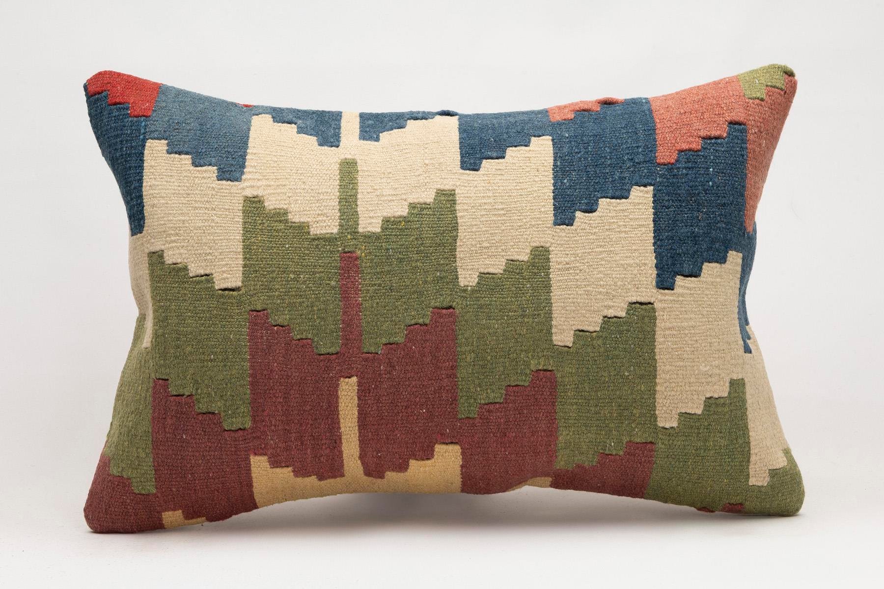 16x24 inches (40x60 cm) Kilim Pillow | KILIM WHOLESALE - Vintage Handmade Pillows - Vintage Handmade Kilim Rugs - It is 100% wool. Artistic and historical rugs. Old handwoven rugs. - Online hand woven rugs and kilim cushions sales. Shipping to a