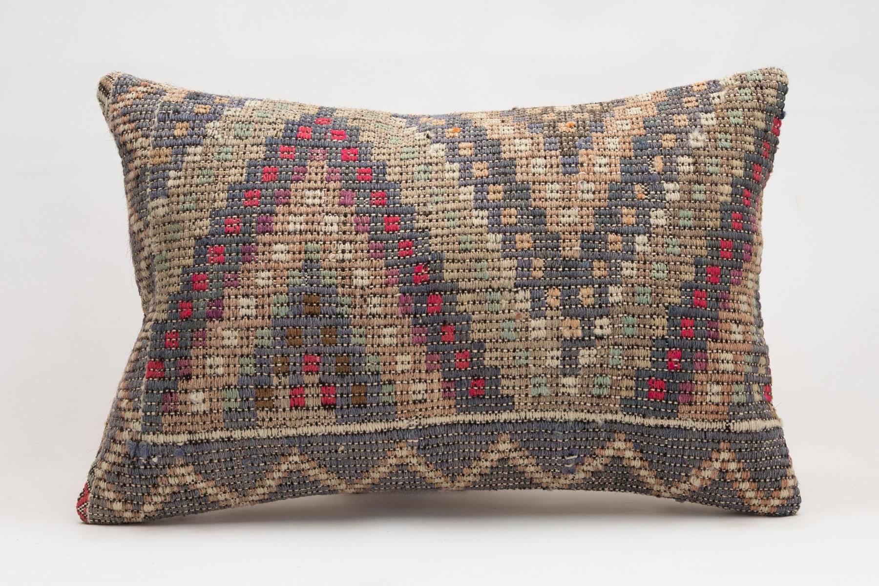 16x24 inches (40x60 cm) Kilim Pillow | KILIM WHOLESALE - Vintage Handmade Pillows - Vintage Handmade Kilim Rugs - It is 100% wool. Artistic and historical rugs. Old handwoven rugs. - Online hand woven rugs and kilim cushions sales. Shipping to a