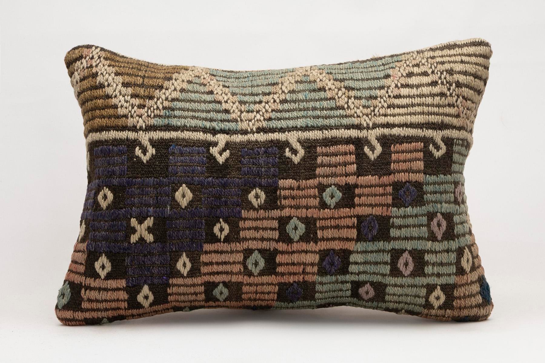 16x24 inches (40x60 cm) Kilim Pillow | KILIM WHOLESALE - Vintage Handmade Pillows - Vintage Handmade Kilim Rugs - It is 100% wool. Artistic and historical rugs. Old handwoven rugs. - Online hand woven rugs and kilim cushions sales. Shipping to a