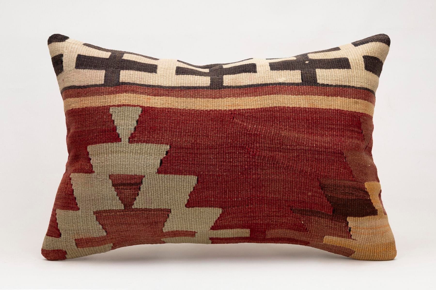 16x24 inches (40x60 cm) Kilim Pillow | KILIM WHOLESALE - Vintage Handmade Pillows - Vintage Handmade Kilim Rugs - It is 100% wool. Artistic and historical rugs. Old handwoven rugs. - Online hand woven rugs and kilim cushions sales. Shipping to a