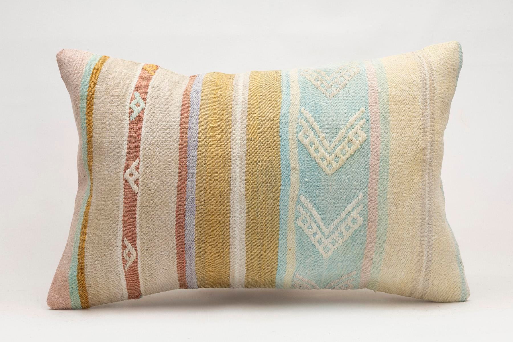 16x24 inches (40x60 cm) Kilim Pillow | KILIM WHOLESALE - Vintage Handmade Pillows - Vintage Handmade Kilim Rugs - It is 100% wool. Artistic and historical rugs. Old handwoven rugs. - Online hand woven rugs and kilim cushions sales. Shipping to a