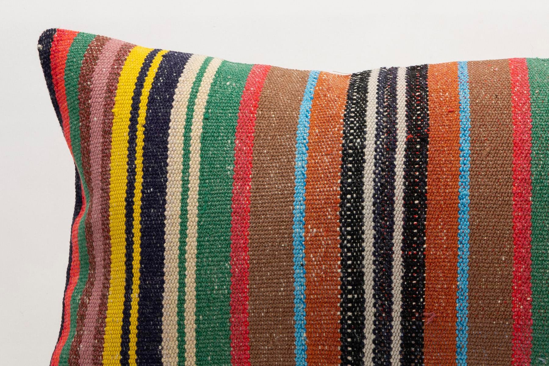 16x24 inches (40x60 cm) Kilim Pillow | KILIM WHOLESALE - Vintage Handmade Pillows - Vintage Handmade Kilim Rugs - It is 100% wool. Artistic and historical rugs. Old handwoven rugs. - Online hand woven rugs and kilim cushions sales. Shipping to a