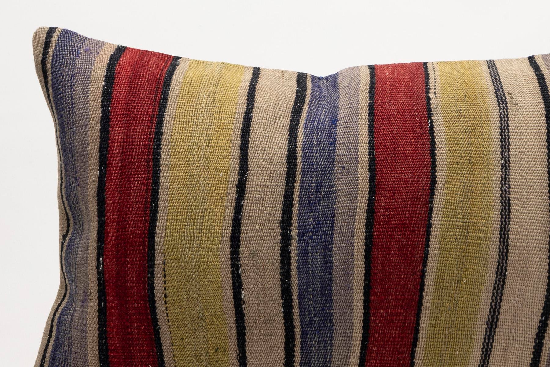 16x24 inches (40x60 cm) Kilim Pillow | KILIM WHOLESALE - Vintage Handmade Pillows - Vintage Handmade Kilim Rugs - It is 100% wool. Artistic and historical rugs. Old handwoven rugs. - Online hand woven rugs and kilim cushions sales. Shipping to a