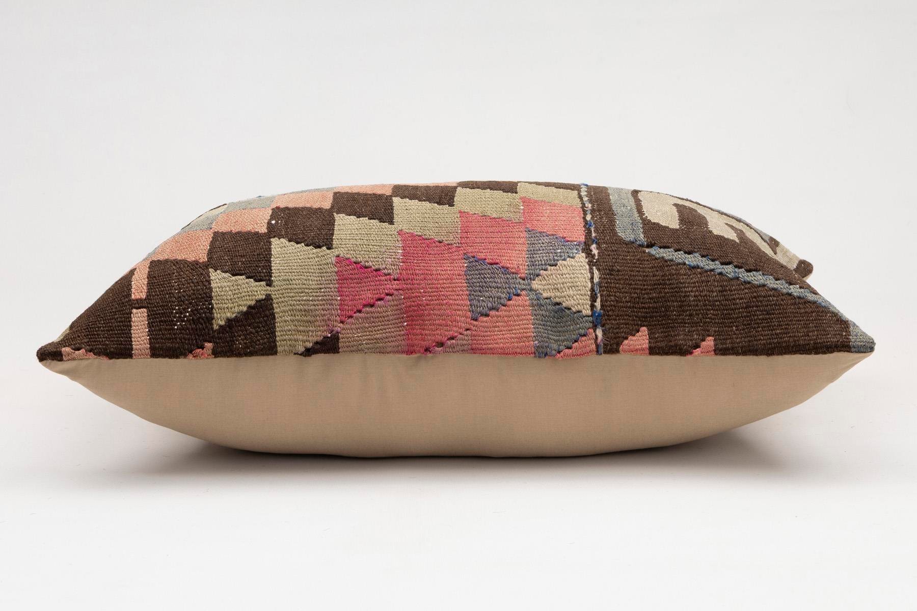 16x24 inches (40x60 cm) Kilim Pillow | KILIM WHOLESALE - Vintage Handmade Pillows - Vintage Handmade Kilim Rugs - It is 100% wool. Artistic and historical rugs. Old handwoven rugs. - Online hand woven rugs and kilim cushions sales. Shipping to a
