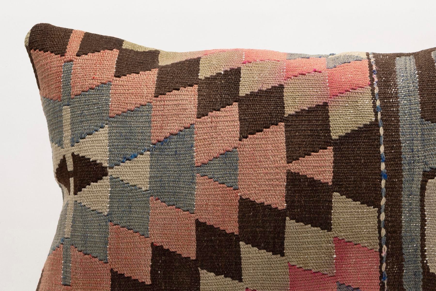 16x24 inches (40x60 cm) Kilim Pillow | KILIM WHOLESALE - Vintage Handmade Pillows - Vintage Handmade Kilim Rugs - It is 100% wool. Artistic and historical rugs. Old handwoven rugs. - Online hand woven rugs and kilim cushions sales. Shipping to a