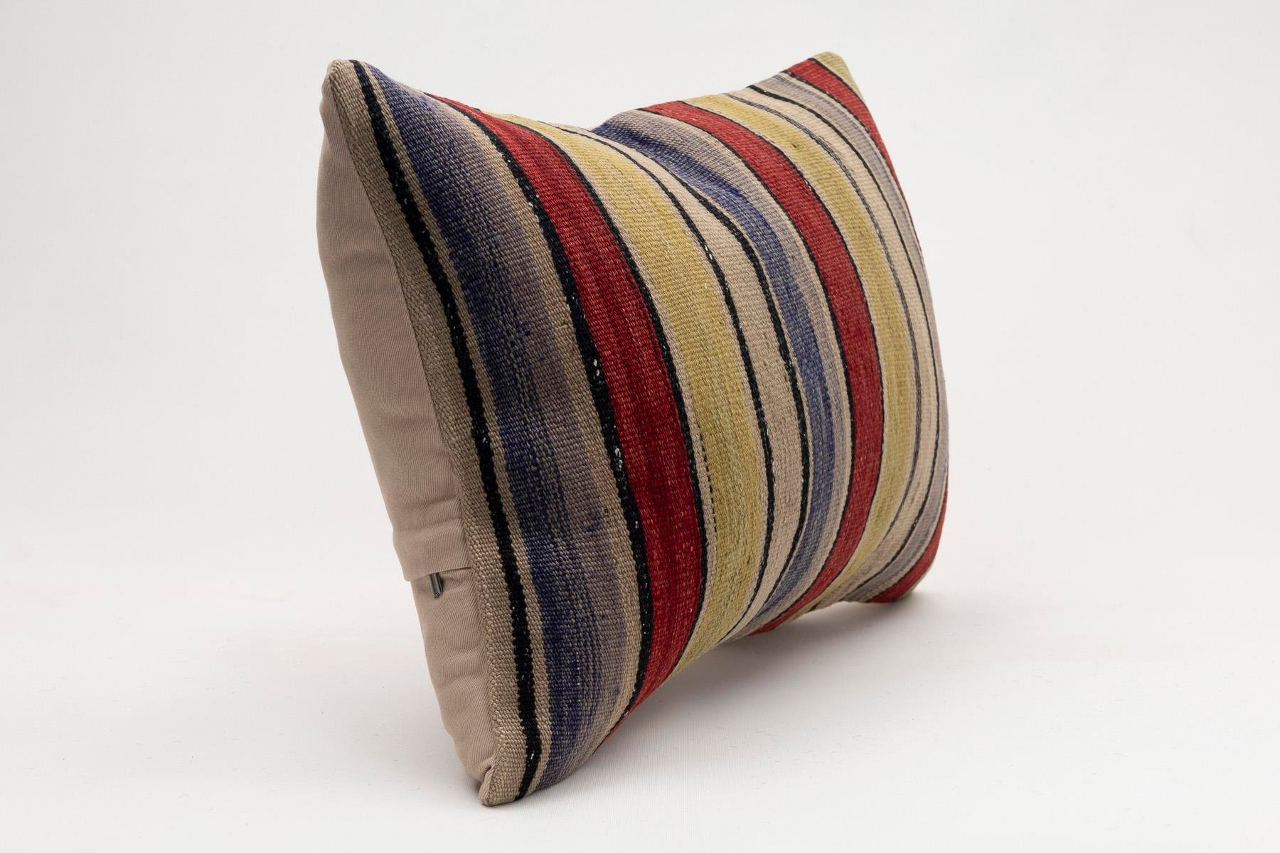 16x24 inches (40x60 cm) Kilim Pillow | KILIM WHOLESALE - Vintage Handmade Pillows - Vintage Handmade Kilim Rugs - It is 100% wool. Artistic and historical rugs. Old handwoven rugs. - Online hand woven rugs and kilim cushions sales. Shipping to a