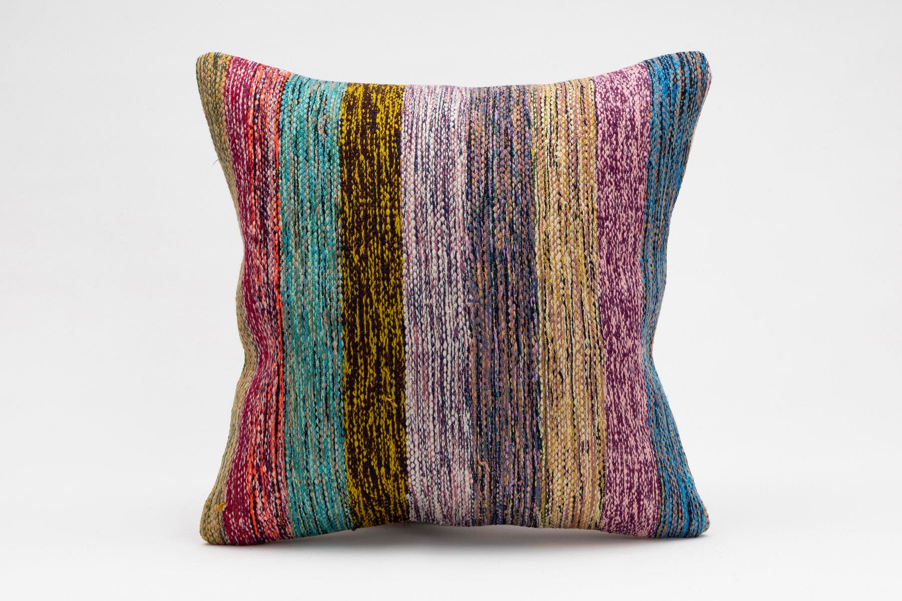 16''16'' (40x40 cm) Kilim Pillows - Vintage Handmade Kilim Pillows - Vintage Handmade Kilim Rugs - It is 100% wool. Artistic and historical rugs. Old handwoven rugs.