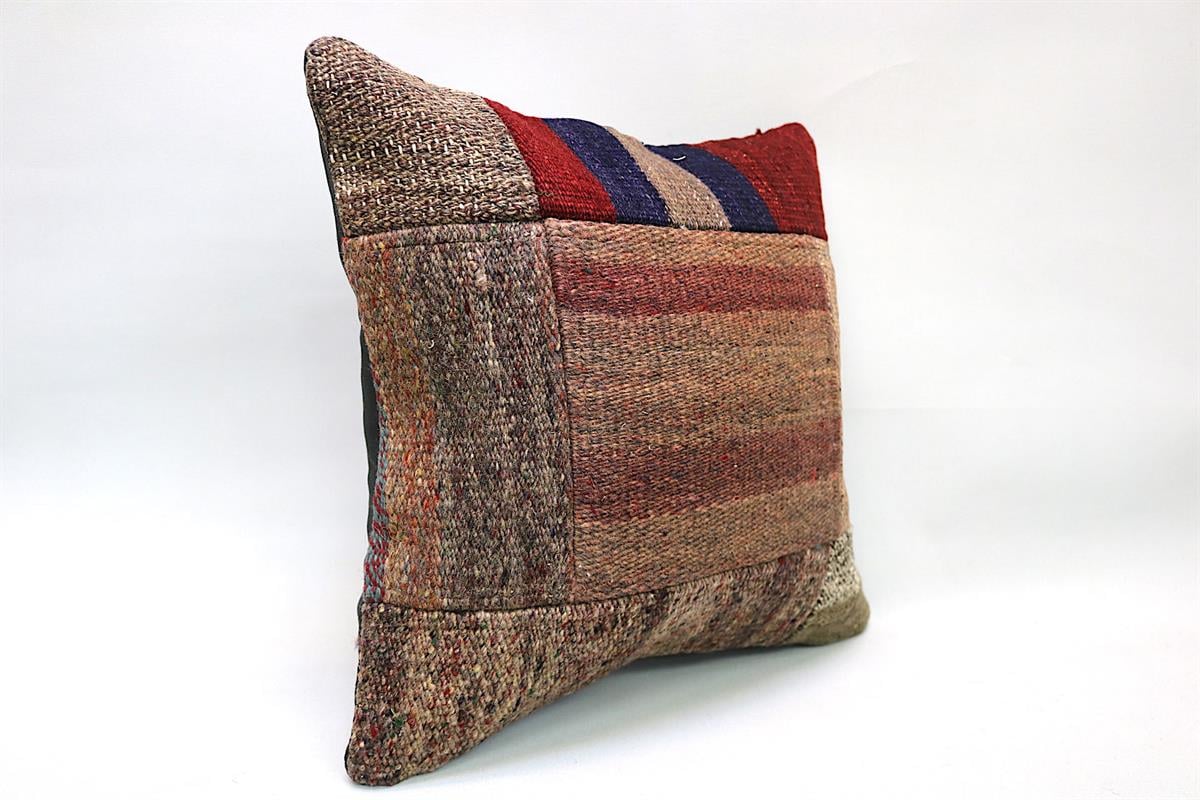 16''16'' (40x40 cm) Kilim Pillows - Vintage Handmade Kilim Pillows - Vintage Handmade Kilim Rugs - It is 100% wool. Artistic and historical rugs. Old handwoven rugs.