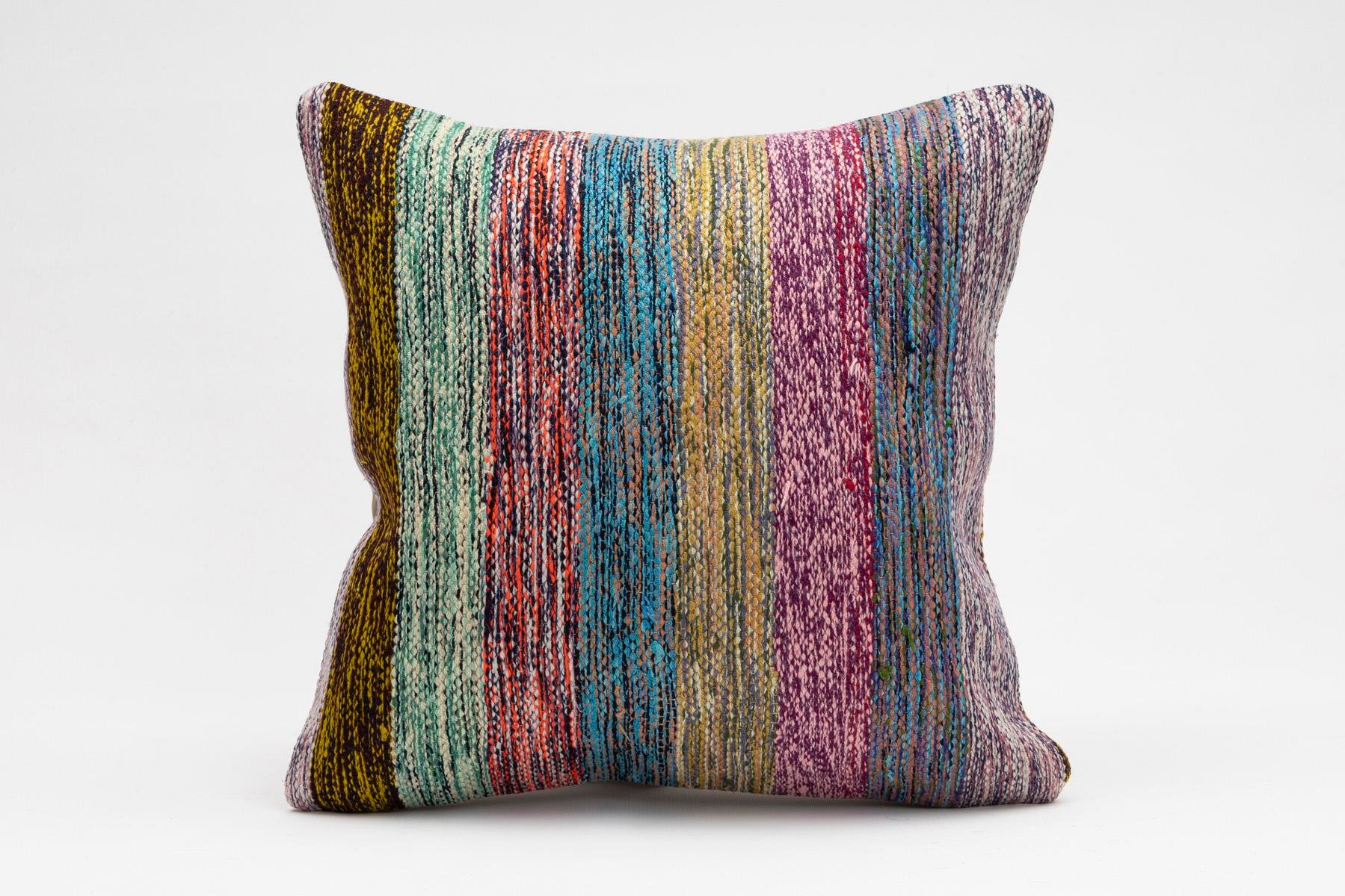 16''16'' (40x40 cm) Kilim Pillows - Vintage Handmade Kilim Pillows - Vintage Handmade Kilim Rugs - It is 100% wool. Artistic and historical rugs. Old handwoven rugs.