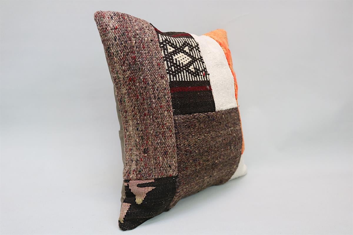 16''16'' (40x40 cm) Kilim Pillows - Vintage Handmade Kilim Pillows - Vintage Handmade Kilim Rugs - It is 100% wool. Artistic and historical rugs. Old handwoven rugs.