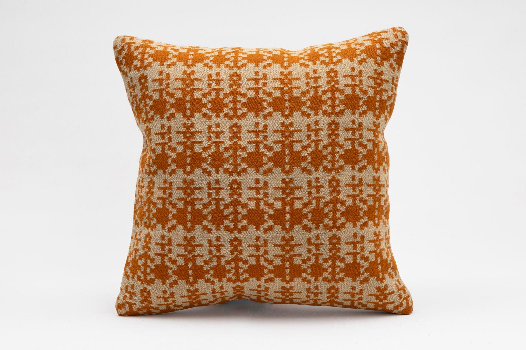 16''16'' (40x40 cm) Kilim Pillows - Vintage Handmade Kilim Pillows - Vintage Handmade Kilim Rugs - It is 100% wool. Artistic and historical rugs. Old handwoven rugs.