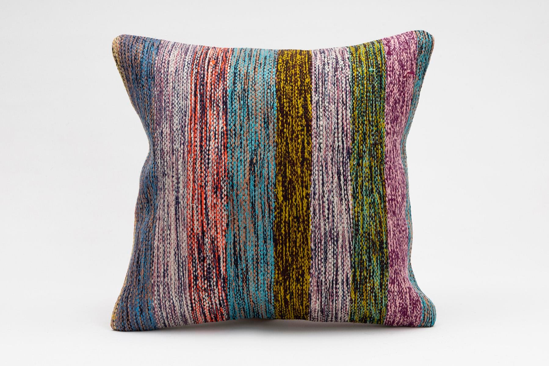 16''16'' (40x40 cm) Kilim Pillows - Vintage Handmade Kilim Pillows - Vintage Handmade Kilim Rugs - It is 100% wool. Artistic and historical rugs. Old handwoven rugs.