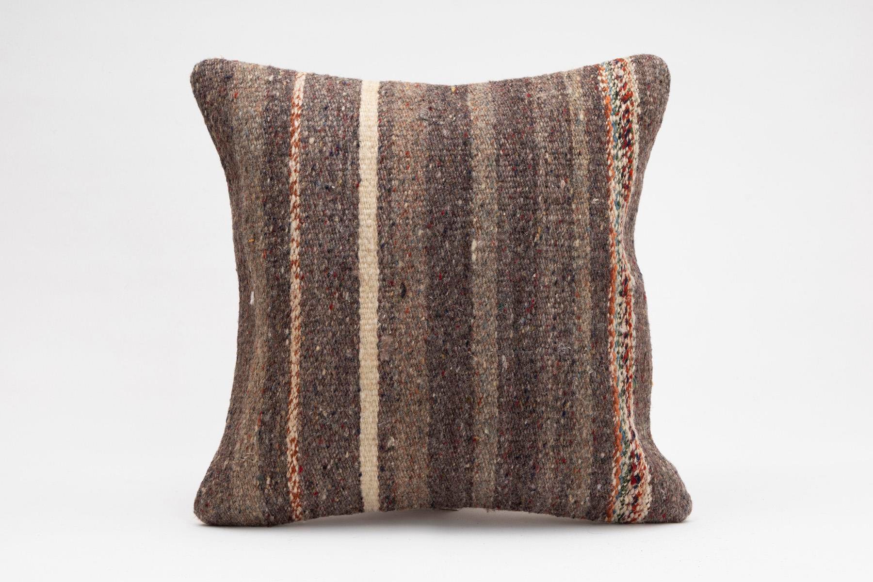 16''16'' (40x40 cm) Kilim Pillows - Vintage Handmade Kilim Pillows - Vintage Handmade Kilim Rugs - It is 100% wool. Artistic and historical rugs. Old handwoven rugs.