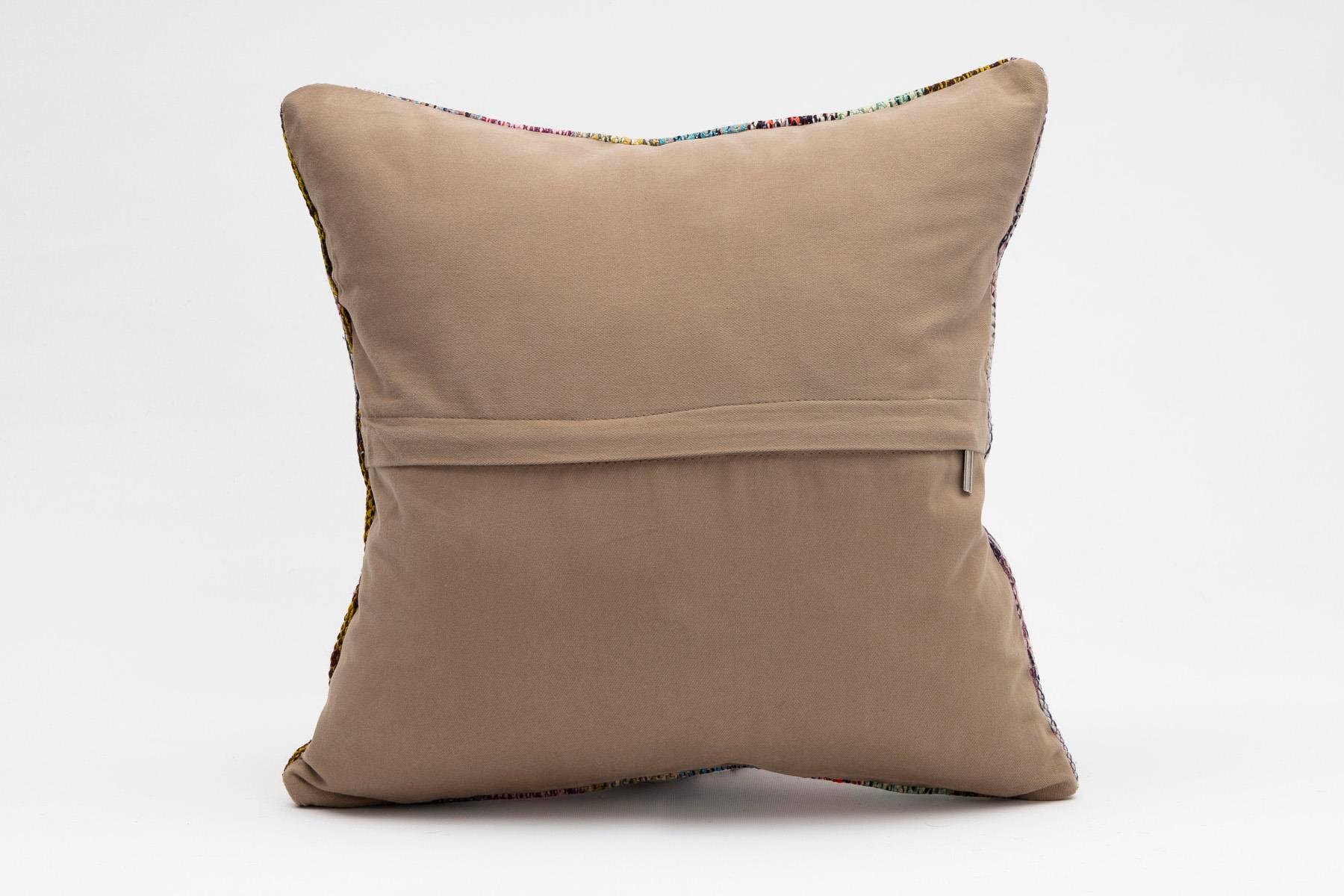 16''16'' (40x40 cm) Kilim Pillows - Vintage Handmade Kilim Pillows - Vintage Handmade Kilim Rugs - It is 100% wool. Artistic and historical rugs. Old handwoven rugs.