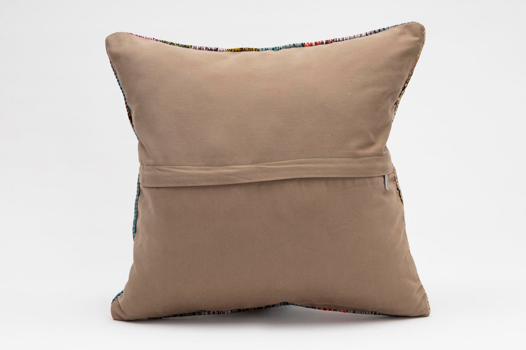 16''16'' (40x40 cm) Kilim Pillows - Vintage Handmade Kilim Pillows - Vintage Handmade Kilim Rugs - It is 100% wool. Artistic and historical rugs. Old handwoven rugs.