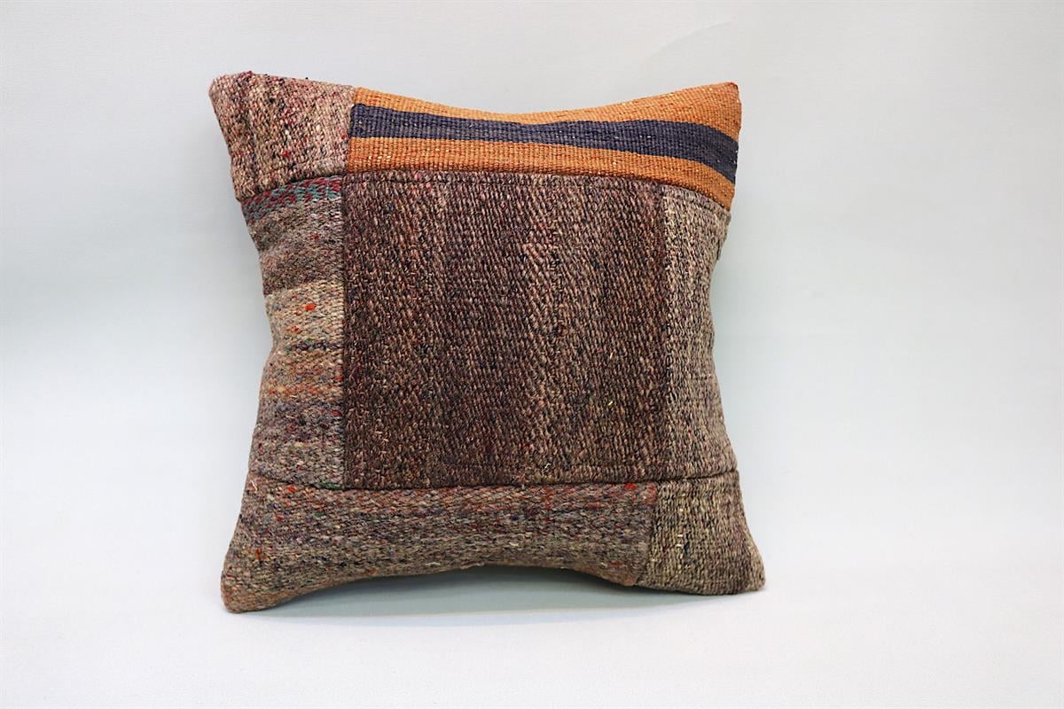 16''16'' (40x40 cm) Kilim Pillows - Vintage Handmade Kilim Pillows - Vintage Handmade Kilim Rugs - It is 100% wool. Artistic and historical rugs. Old handwoven rugs.