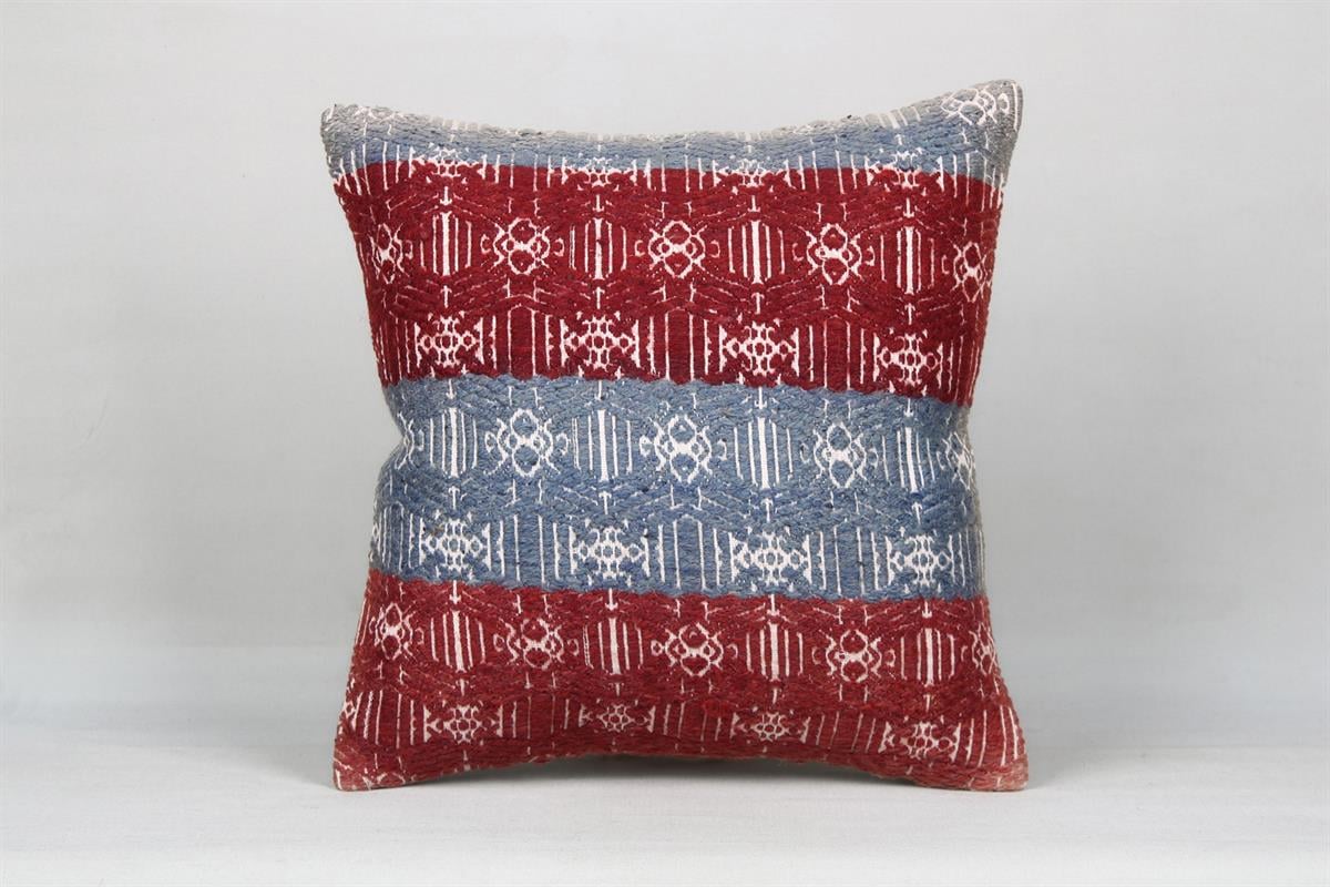 16''16'' (40x40 cm) Kilim Pillows - Vintage Handmade Kilim Pillows - Vintage Handmade Kilim Rugs - It is 100% wool. Artistic and historical rugs. Old handwoven rugs.