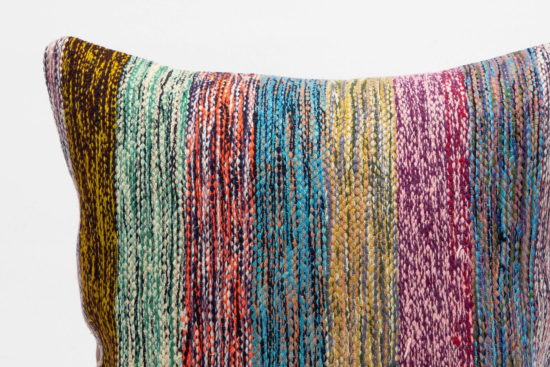 16''16'' (40x40 cm) Kilim Pillows - Vintage Handmade Kilim Pillows - Vintage Handmade Kilim Rugs - It is 100% wool. Artistic and historical rugs. Old handwoven rugs.