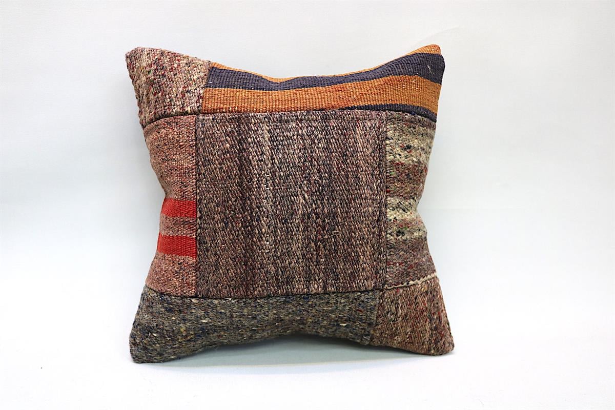 16''16'' (40x40 cm) Kilim Pillows - Vintage Handmade Kilim Pillows - Vintage Handmade Kilim Rugs - It is 100% wool. Artistic and historical rugs. Old handwoven rugs.