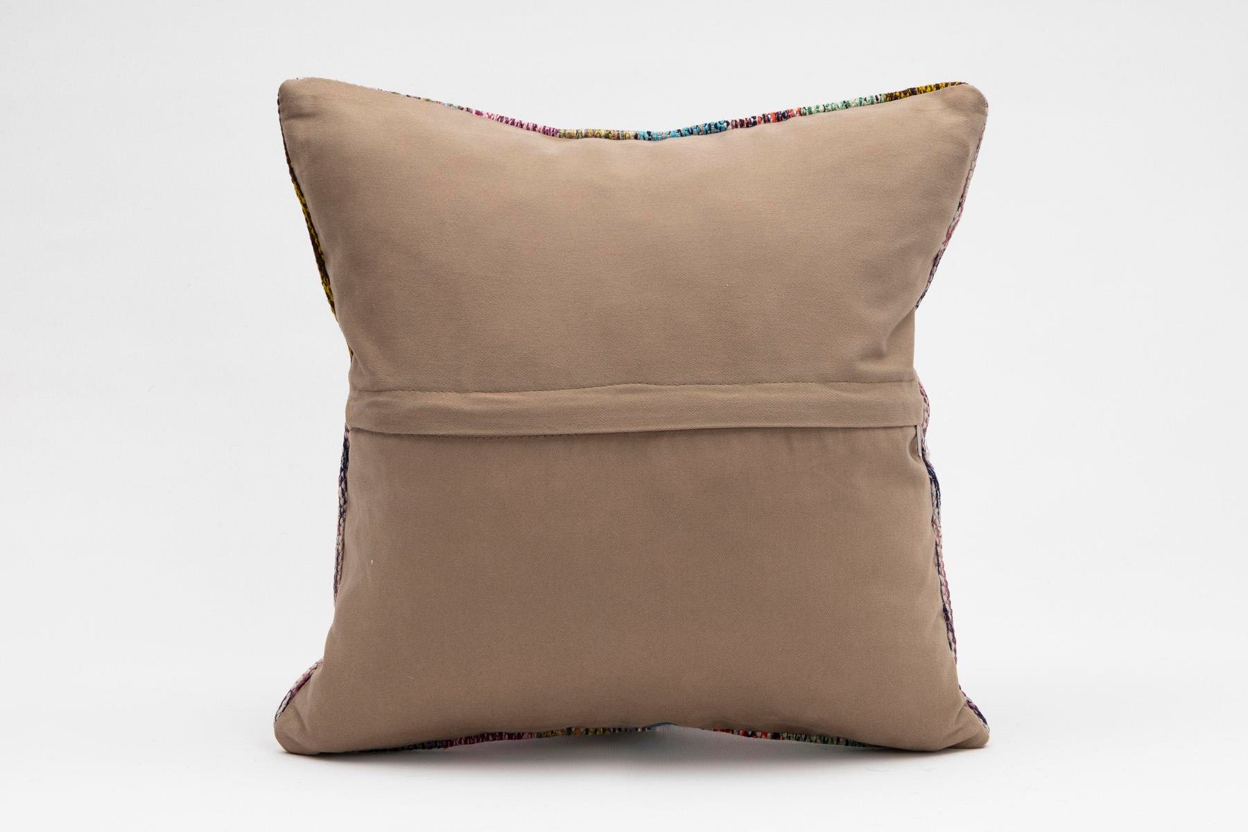 16''16'' (40x40 cm) Kilim Pillows - Vintage Handmade Kilim Pillows - Vintage Handmade Kilim Rugs - It is 100% wool. Artistic and historical rugs. Old handwoven rugs.