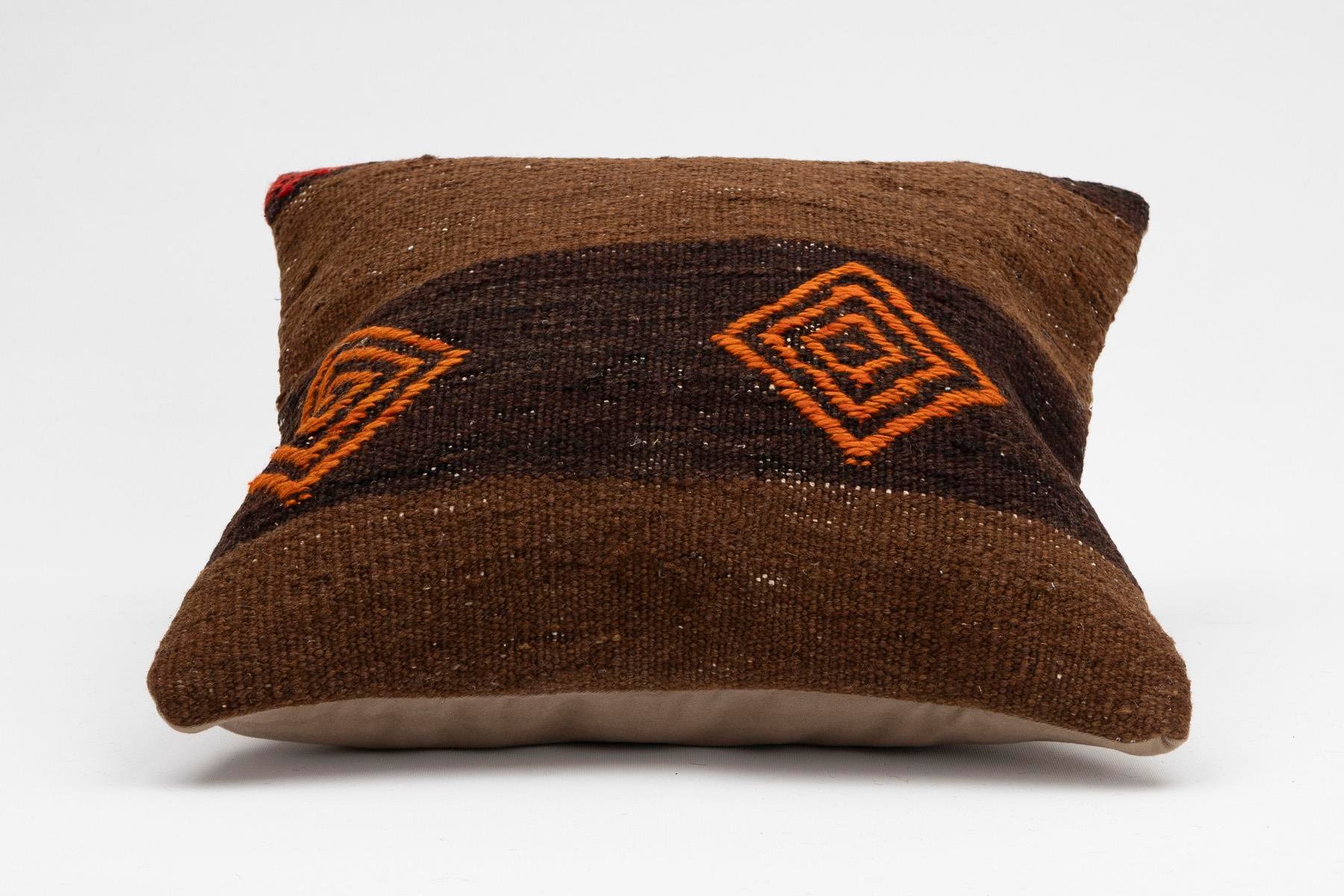 16''16'' (40x40 cm) Kilim Pillows - Vintage Handmade Kilim Pillows - Vintage Handmade Kilim Rugs - It is 100% wool. Artistic and historical rugs. Old handwoven rugs.