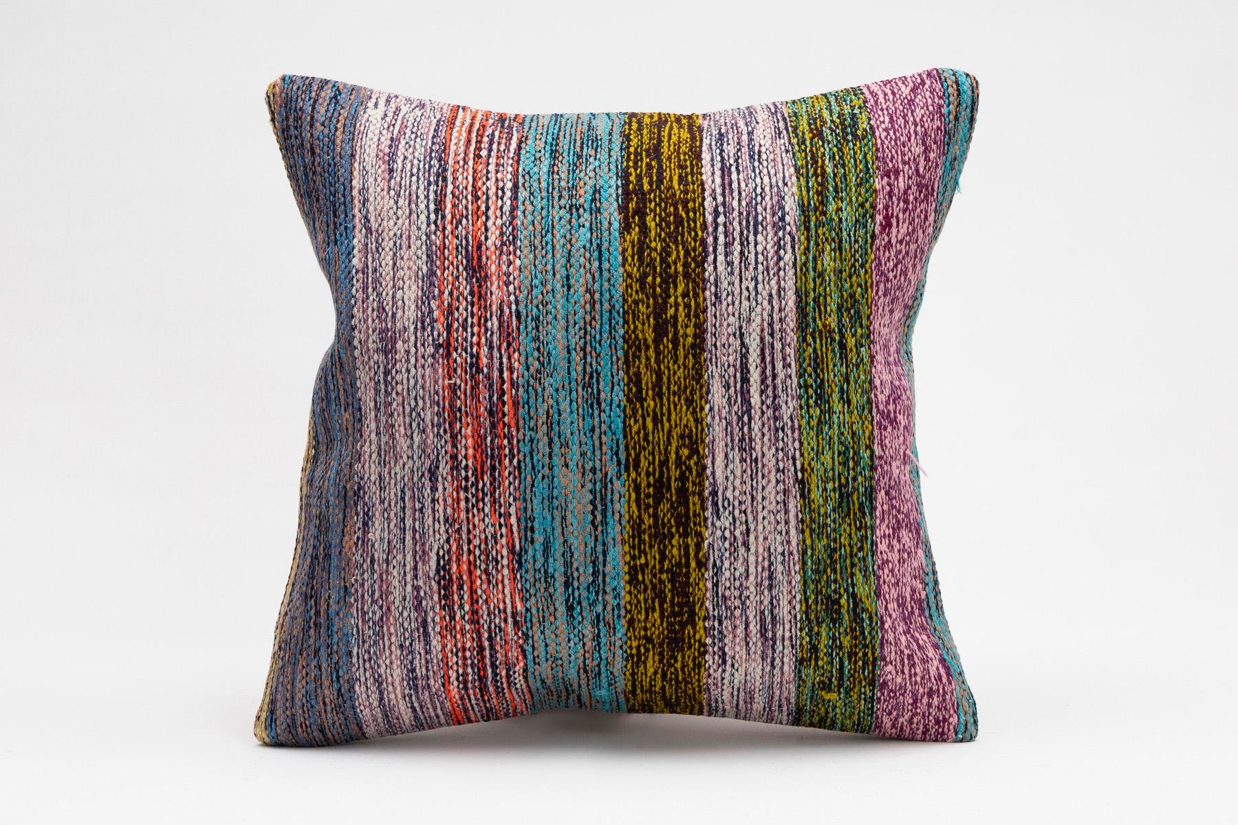 16''16'' (40x40 cm) Kilim Pillows - Vintage Handmade Kilim Pillows - Vintage Handmade Kilim Rugs - It is 100% wool. Artistic and historical rugs. Old handwoven rugs.