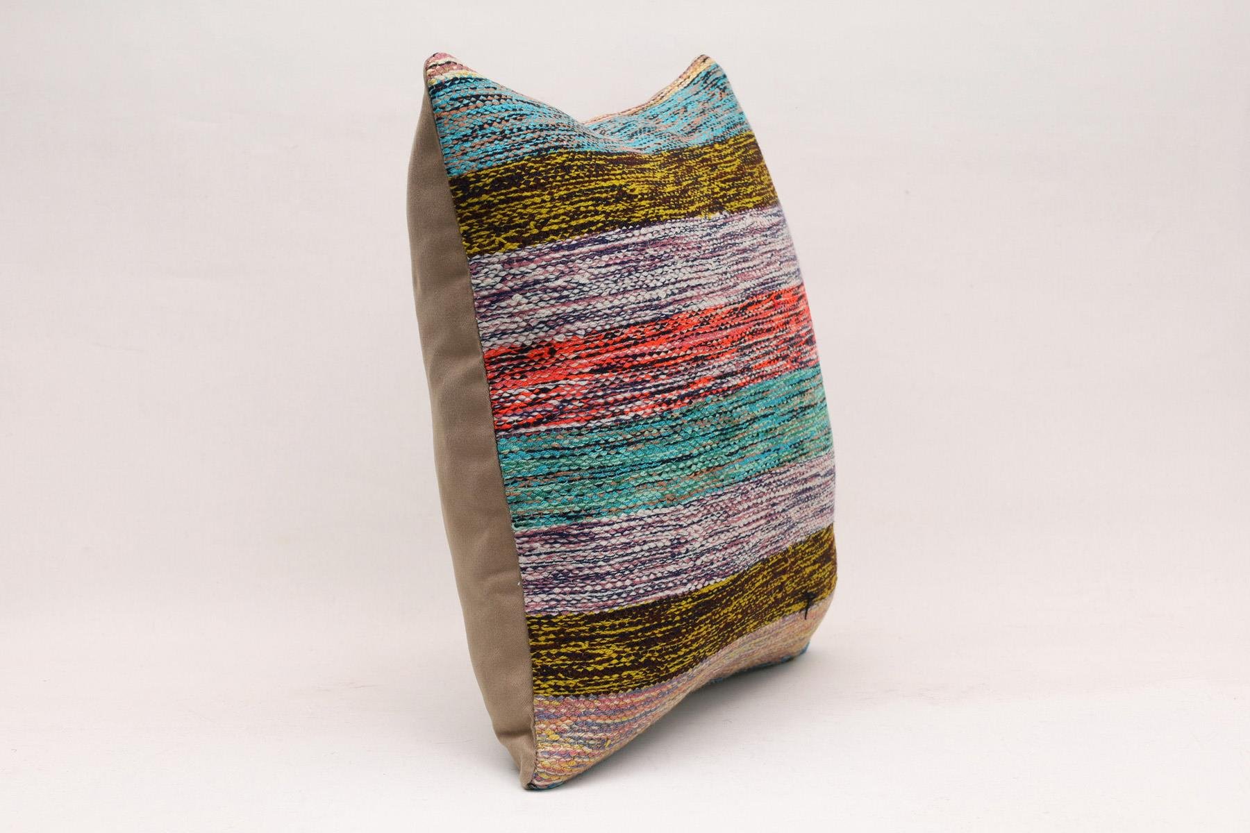 16''16'' (40x40 cm) Kilim Pillows - Vintage Handmade Kilim Pillows - Vintage Handmade Kilim Rugs - It is 100% wool. Artistic and historical rugs. Old handwoven rugs.