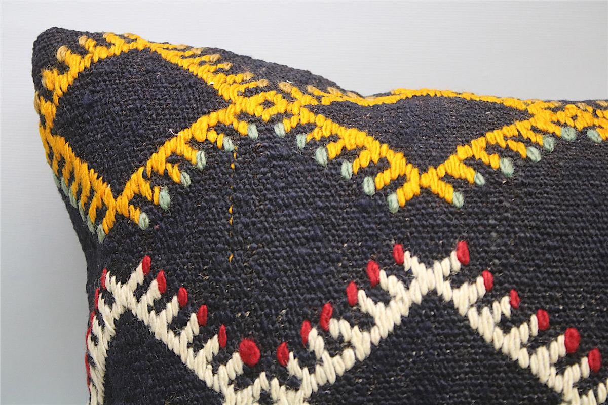 16''24'' (40x60 cm) Kilim Pillows - Vintage Handmade Kilim Pillows - Vintage Handmade Kilim Rugs - It is 100% wool. Artistic and historical rugs. Old handwoven rugs.