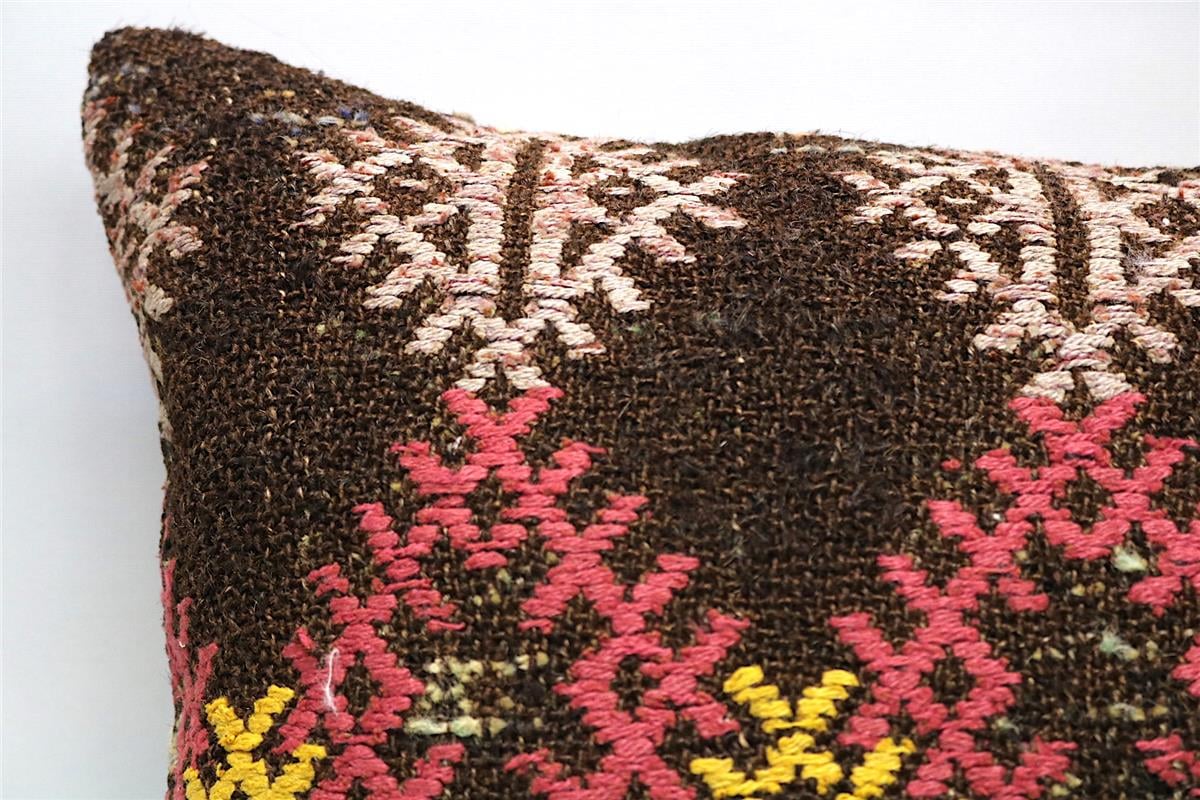 16''24'' (40x60 cm) Kilim Pillows - Vintage Handmade Kilim Pillows - Vintage Handmade Kilim Rugs - It is 100% wool. Artistic and historical rugs. Old handwoven rugs.
