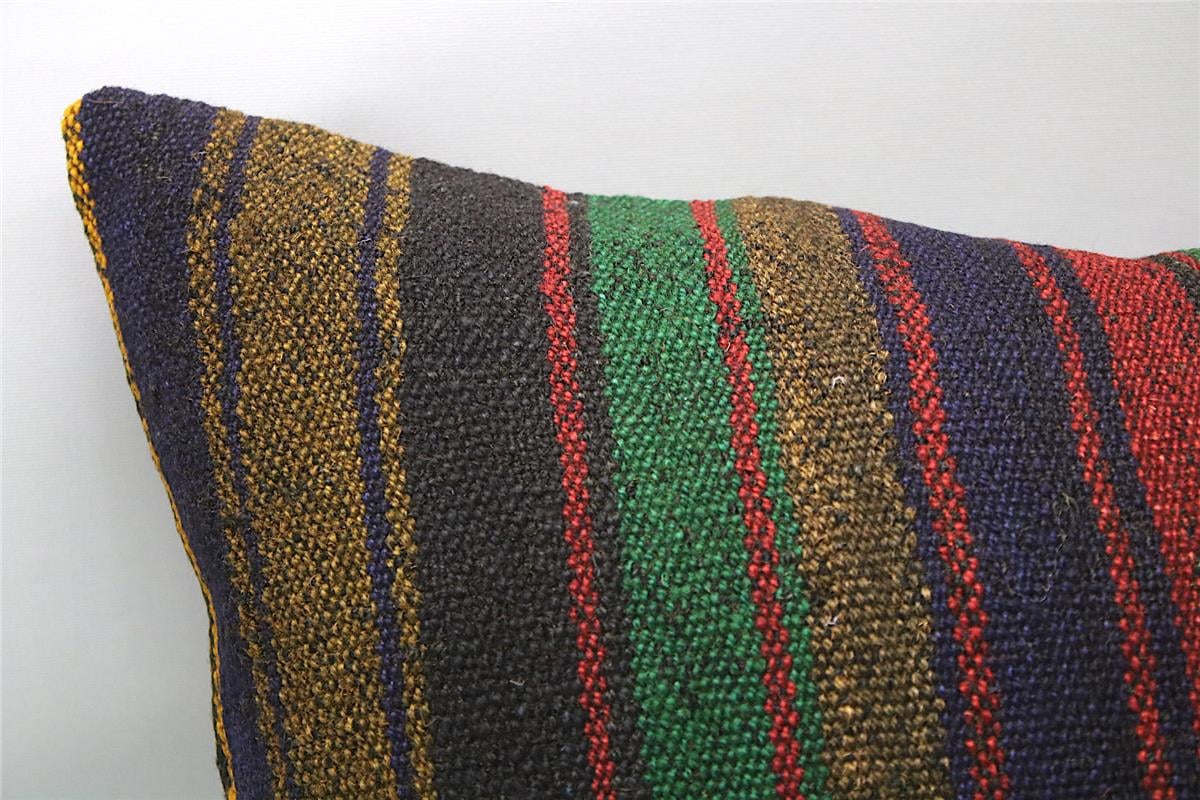 16''24'' (40x60 cm) Kilim Pillows - Vintage Handmade Kilim Pillows - Vintage Handmade Kilim Rugs - It is 100% wool. Artistic and historical rugs. Old handwoven rugs.