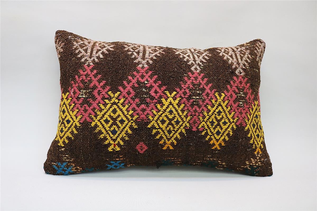 16''24'' (40x60 cm) Kilim Pillows - Vintage Handmade Kilim Pillows - Vintage Handmade Kilim Rugs - It is 100% wool. Artistic and historical rugs. Old handwoven rugs.