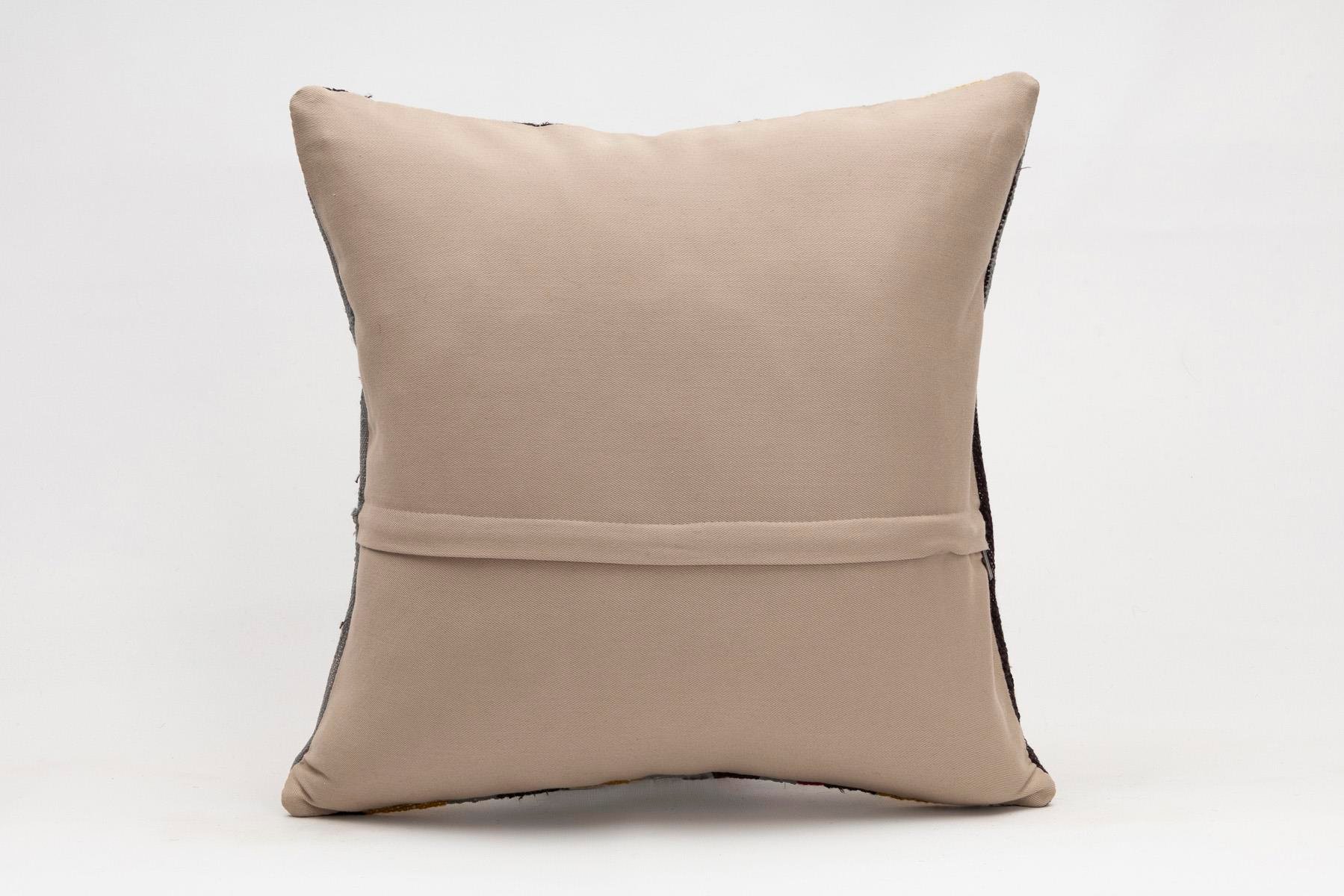 18x18 inches (45x45 cm) Kilim Pillow | KILIM WHOLESALE - Vintage Handmade Pillows - Vintage Handmade Kilim Rugs - It is 100% wool. Artistic and historical rugs. Old handwoven rugs. - Online hand woven rugs and kilim cushions sales. Shipping to a