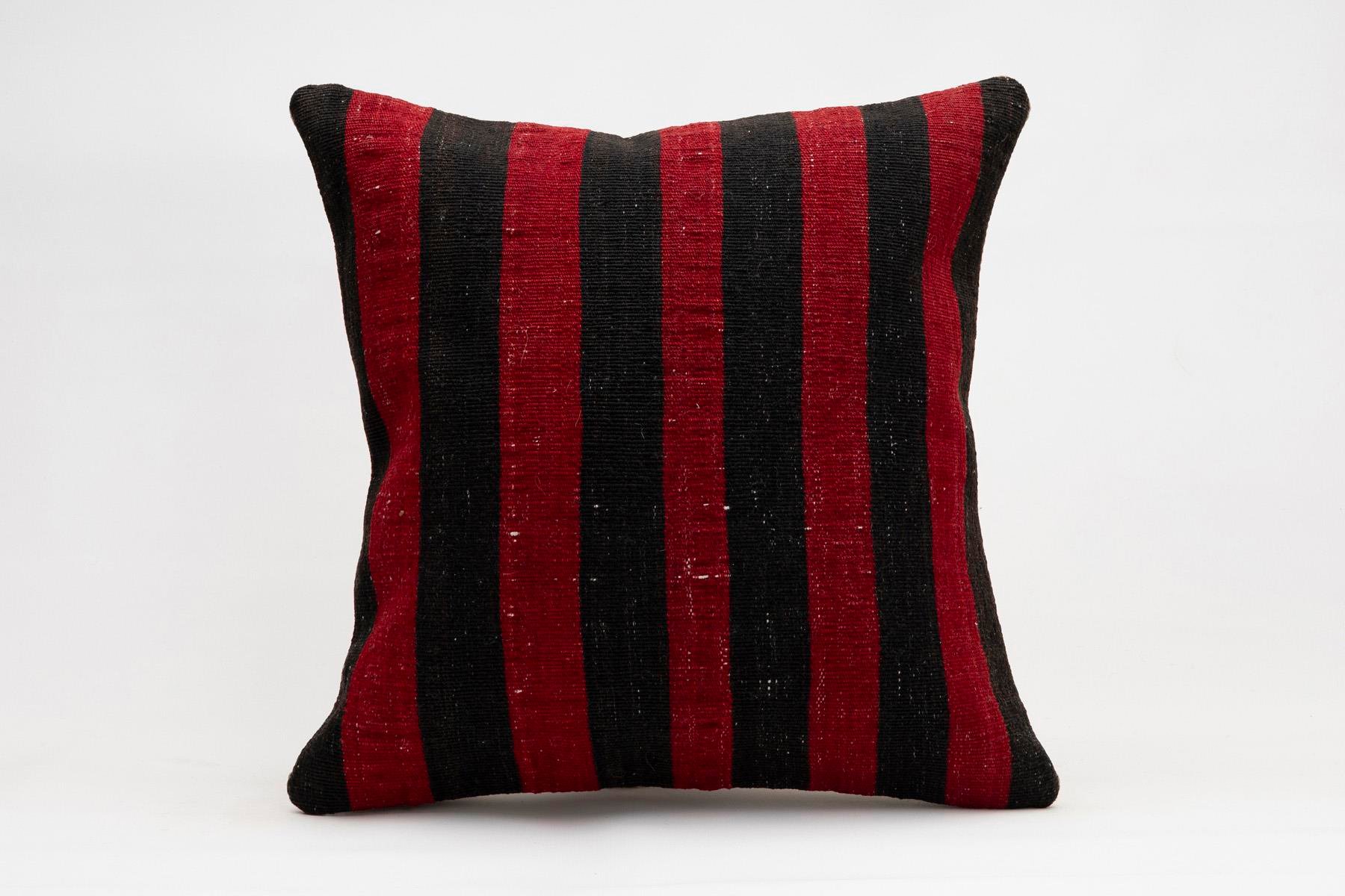 18x18 inches (45x45 cm) Kilim Pillow | KILIM WHOLESALE - Vintage Handmade Pillows - Vintage Handmade Kilim Rugs - It is 100% wool. Artistic and historical rugs. Old handwoven rugs. - Online hand woven rugs and kilim cushions sales. Shipping to a