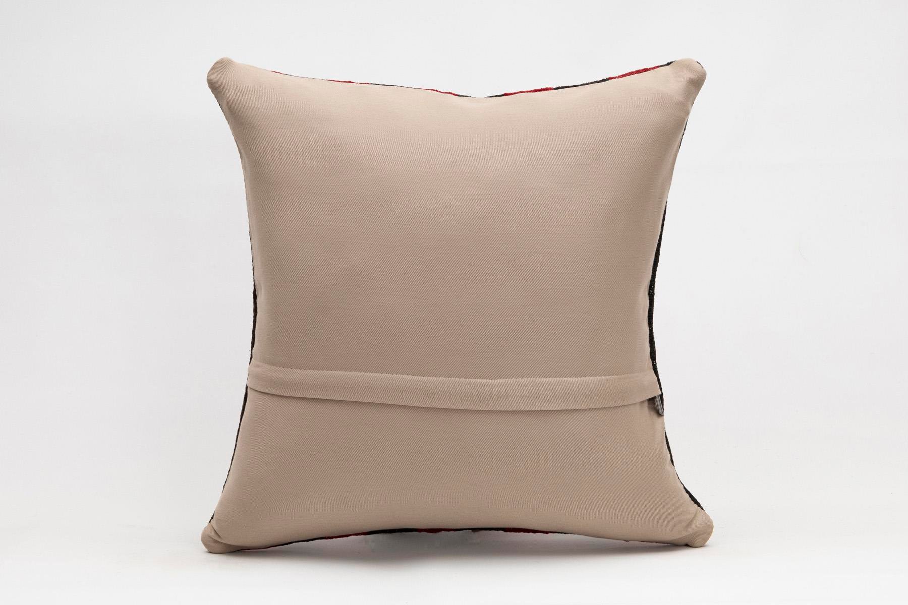 18x18 inches (45x45 cm) Kilim Pillow | KILIM WHOLESALE - Vintage Handmade Pillows - Vintage Handmade Kilim Rugs - It is 100% wool. Artistic and historical rugs. Old handwoven rugs. - Online hand woven rugs and kilim cushions sales. Shipping to a