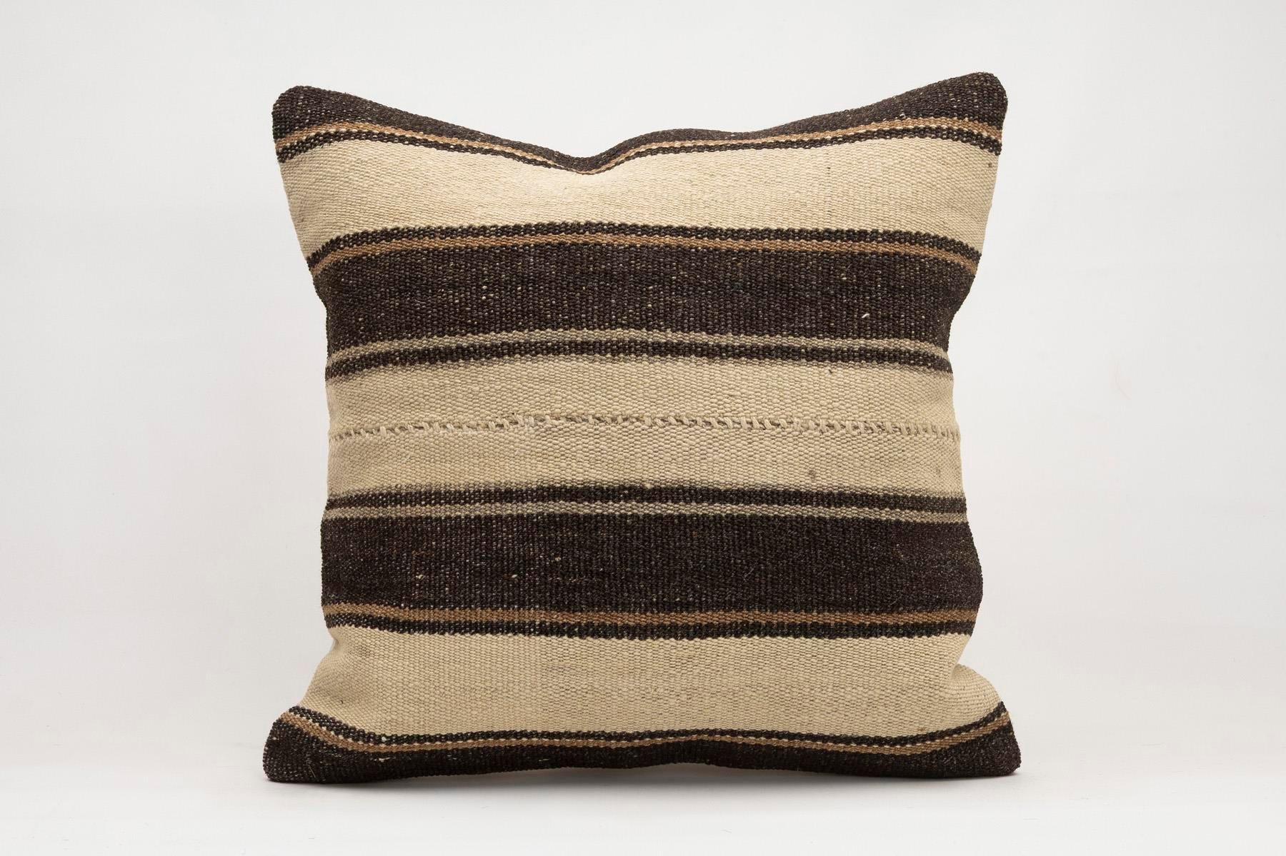 20x20 inches (50x50 cm) Kilim Pillow | KILIM WHOLESALE - Vintage Handmade Pillows - Vintage Handmade Kilim Rugs - It is 100% wool. Artistic and historical rugs. Old handwoven rugs. - Online hand woven rugs and kilim cushions sales. Shipping to a