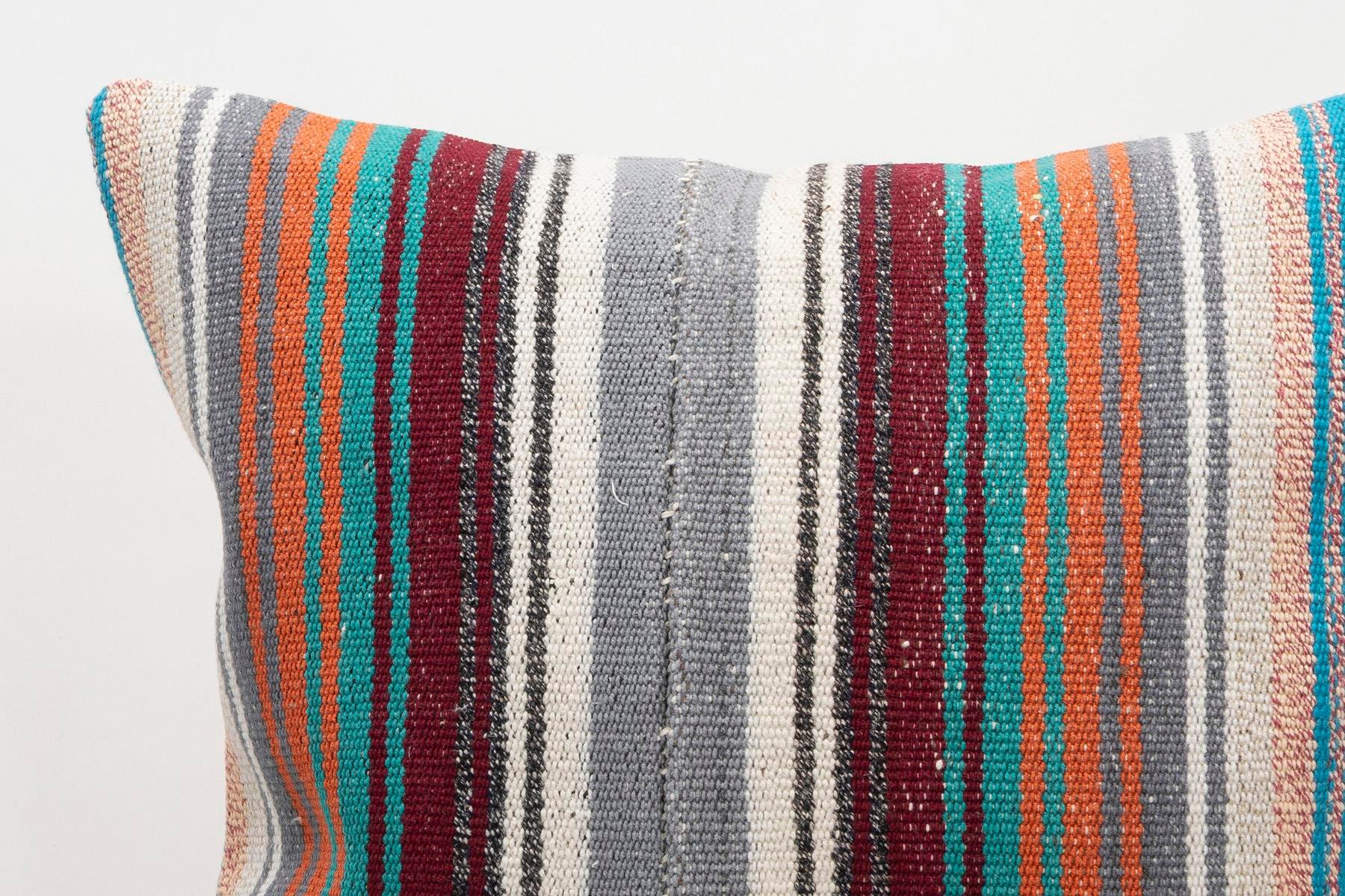 20x20 inches (50x50 cm) Kilim Pillow | KILIM WHOLESALE - Vintage Handmade Pillows - Vintage Handmade Kilim Rugs - It is 100% wool. Artistic and historical rugs. Old handwoven rugs. - Online hand woven rugs and kilim cushions sales. Shipping to a